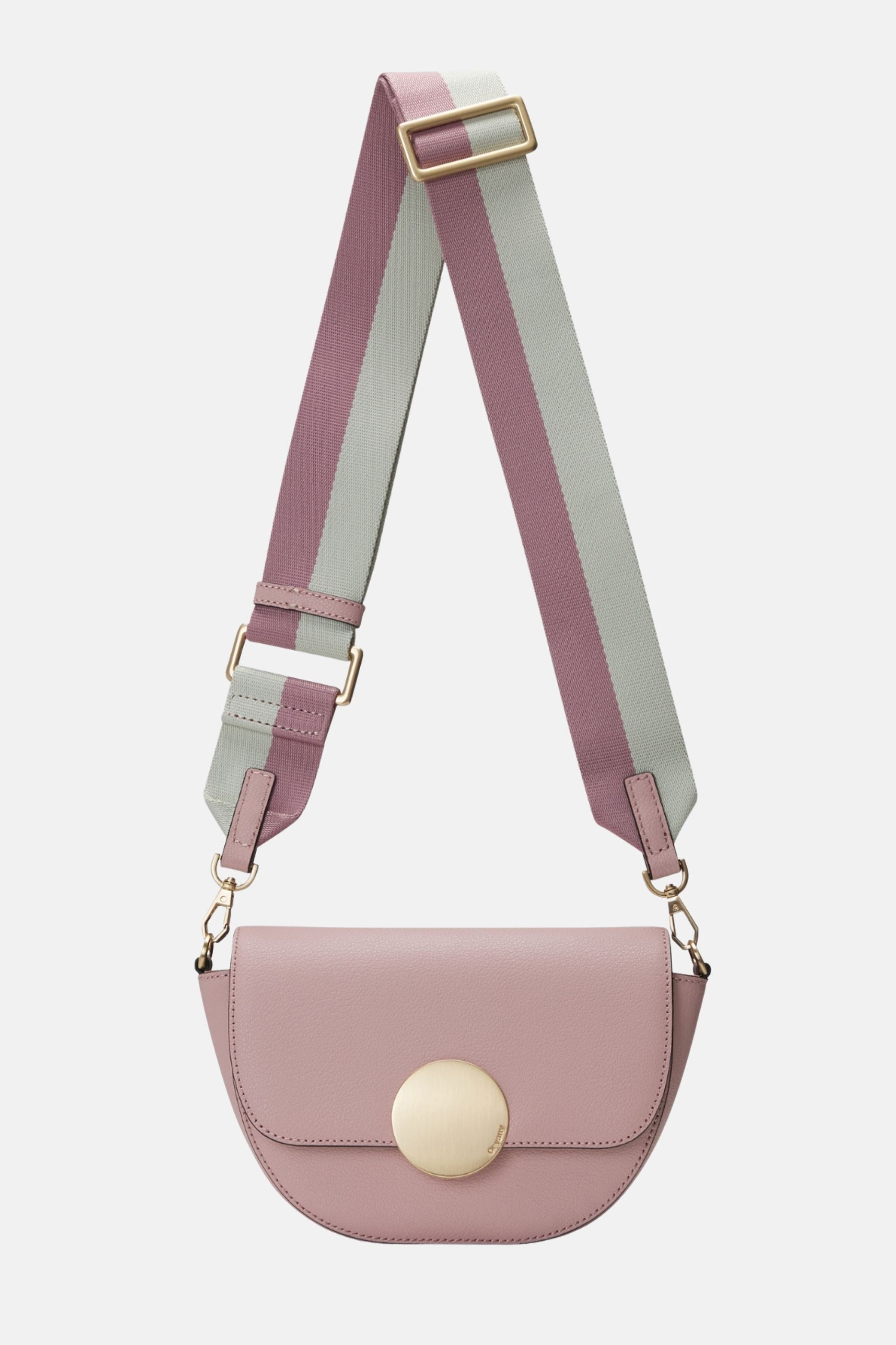 Oryany - Lottie Saddle Crossbody Small Handbags - Vintage Pink Leather