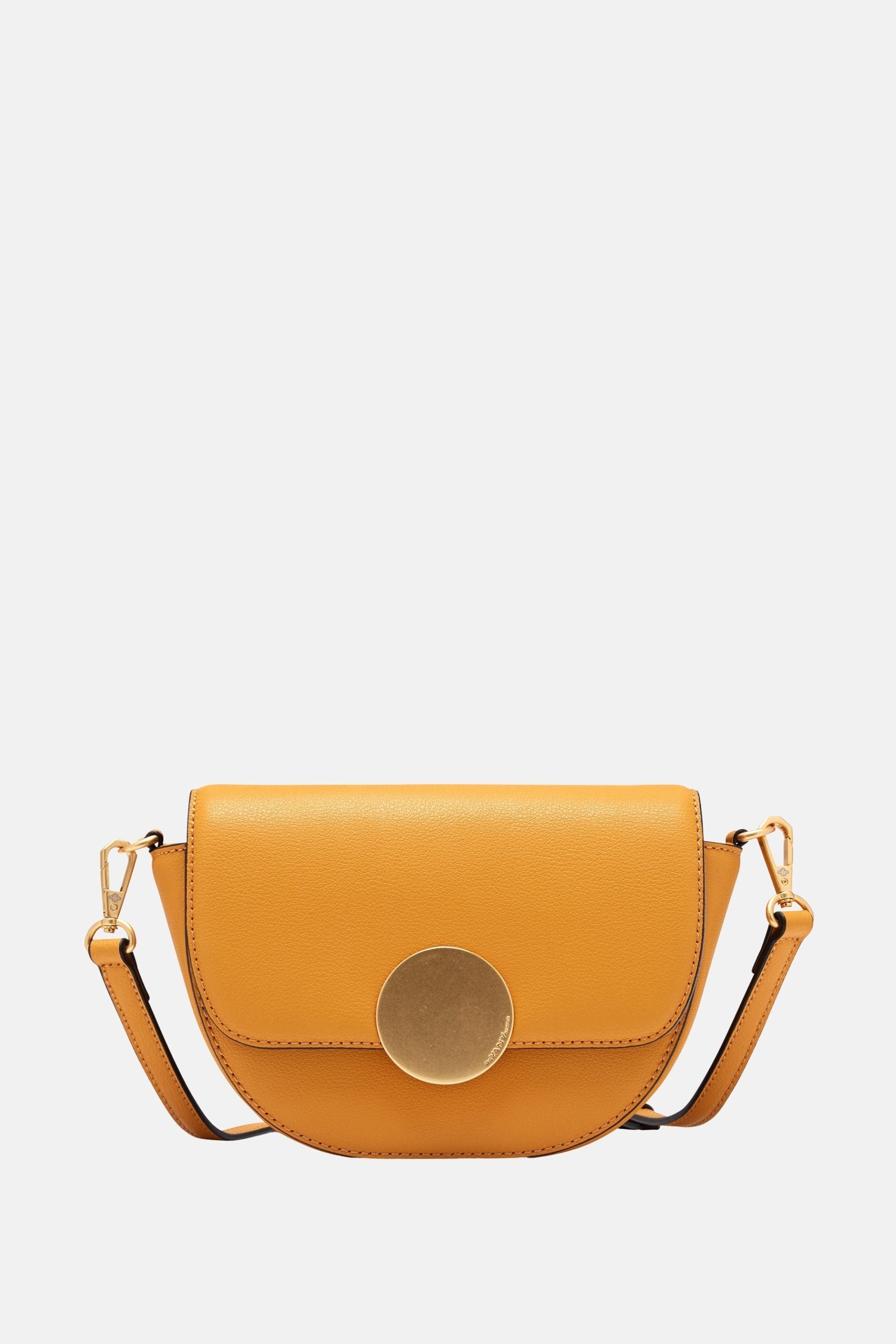 Oryany - Lottie Saddle Crossbody Small Handbags - Yellow Leather