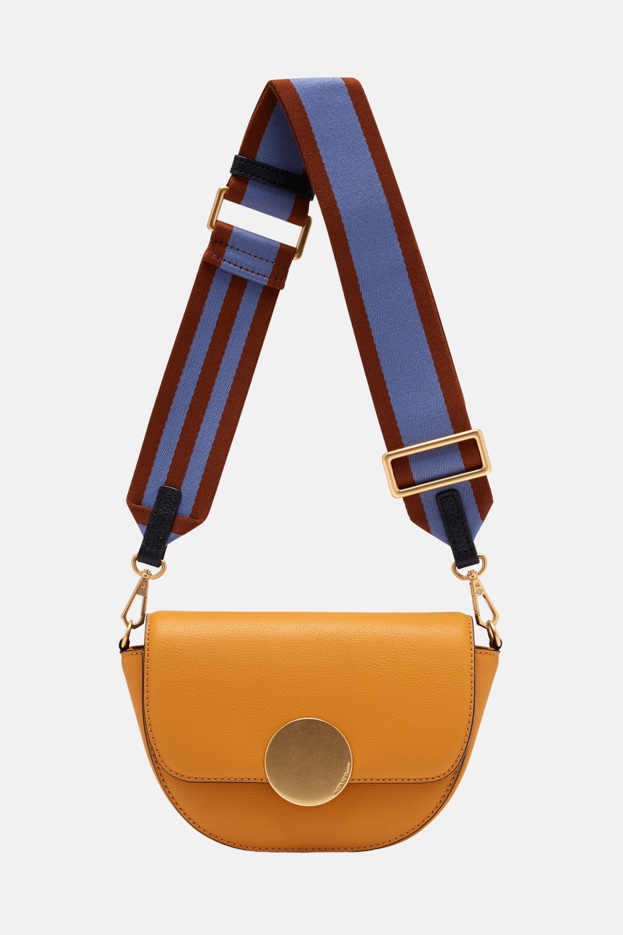 Oryany - Lottie Saddle Crossbody Small Handbags - Yellow Leather