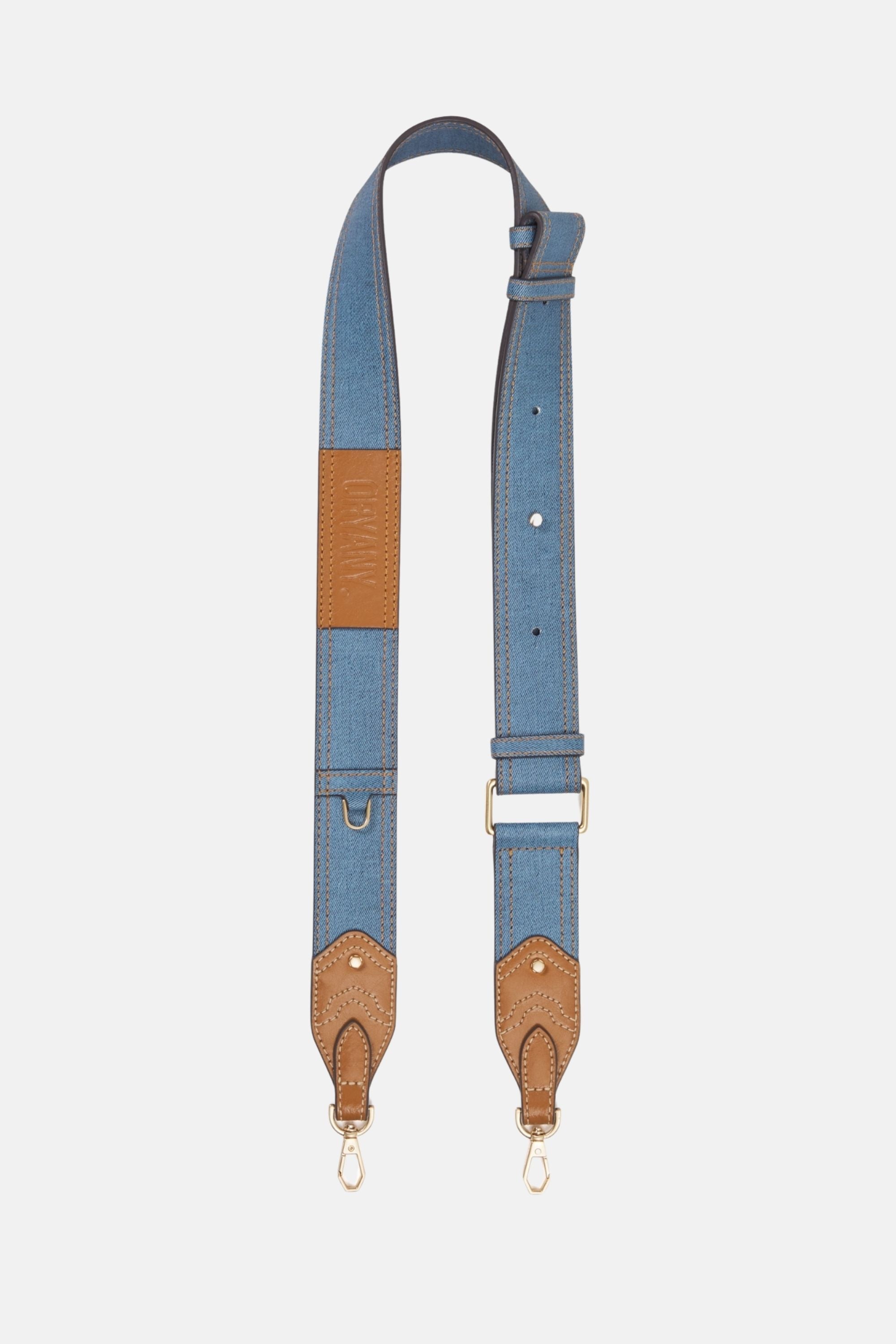 Oryany - Lottie Saddle Crossbody Small Handbags - Denim Leather