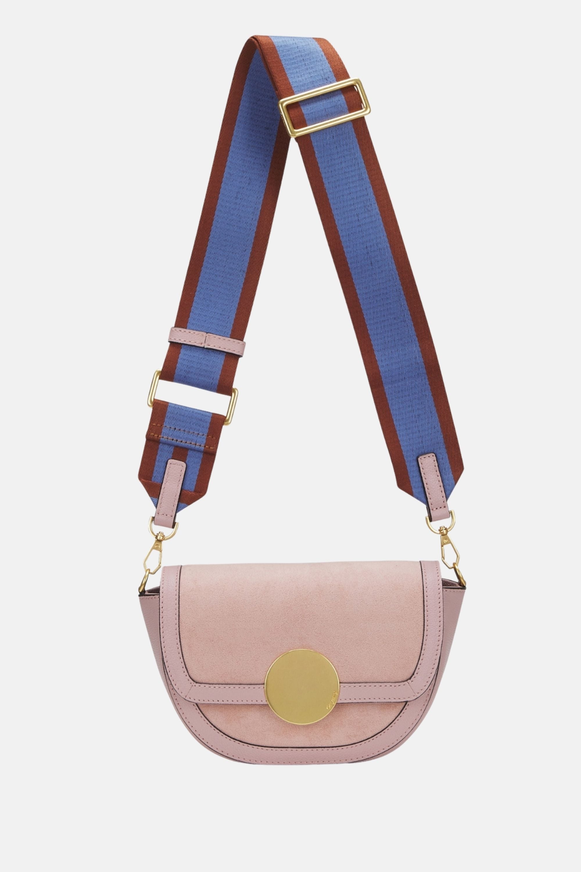 Oryany - Lottie Suede Saddle Crossbody – Small – Vintage Pink