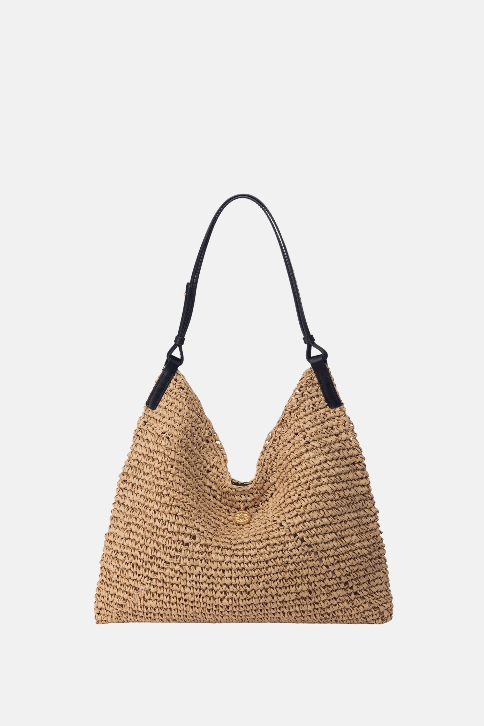 Oryany - Raffia Triangle Women's Shoulder Bags - Natural