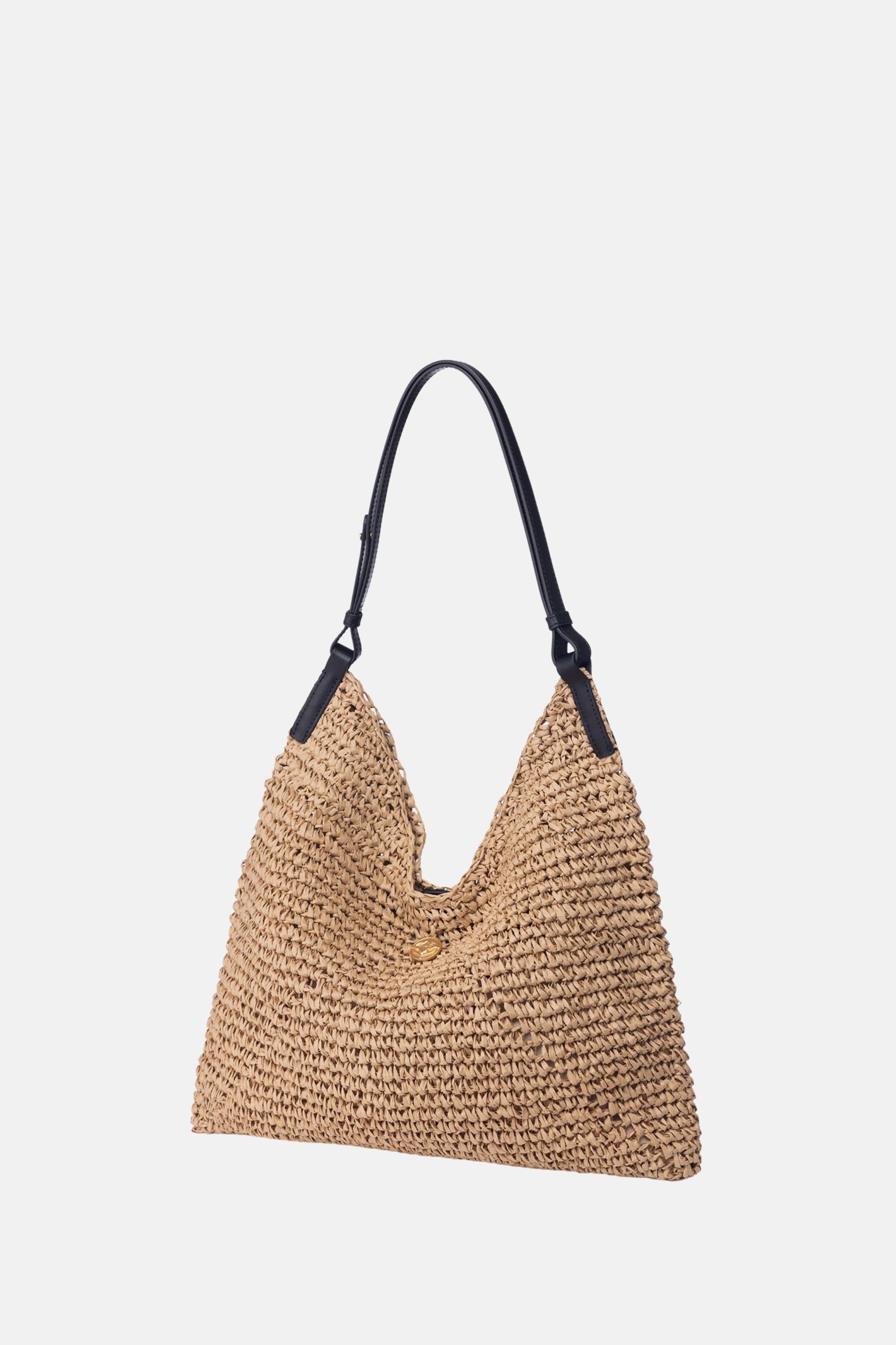 Oryany - Raffia Triangle Women's Shoulder Bags - Natural