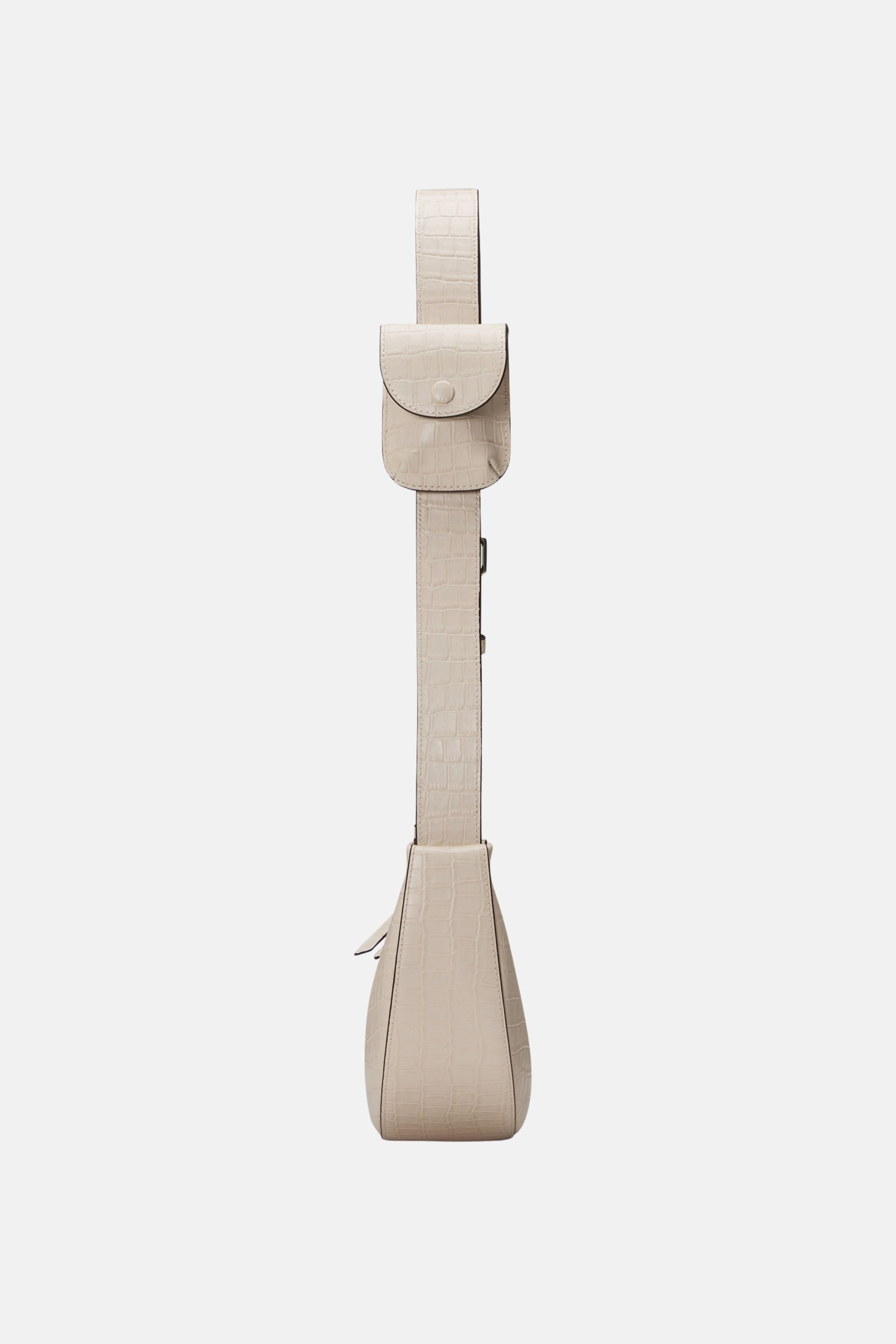 Oryany - Rookie Croco Crossbody Medium Handbags - Cream / One size
