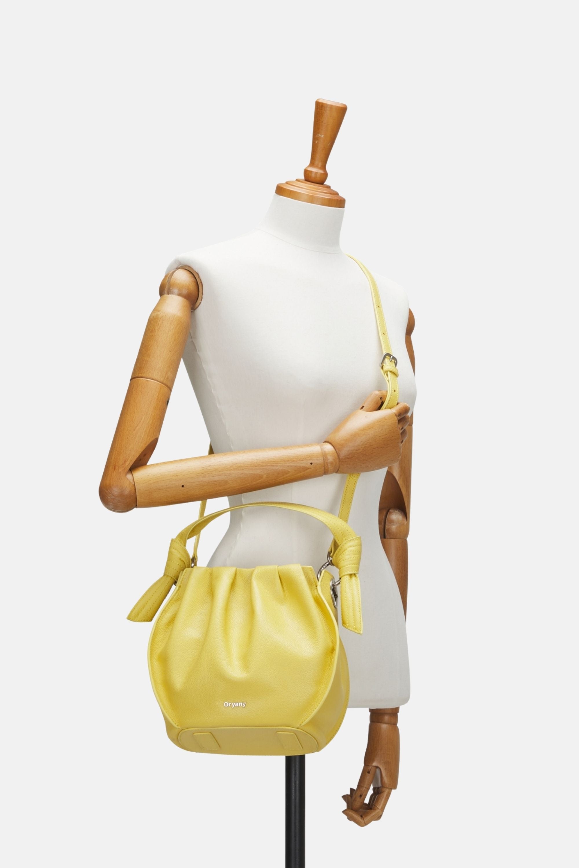 Oryany - Selena Bucket Bag - Medium Crossbody - Golden Yellow Leather