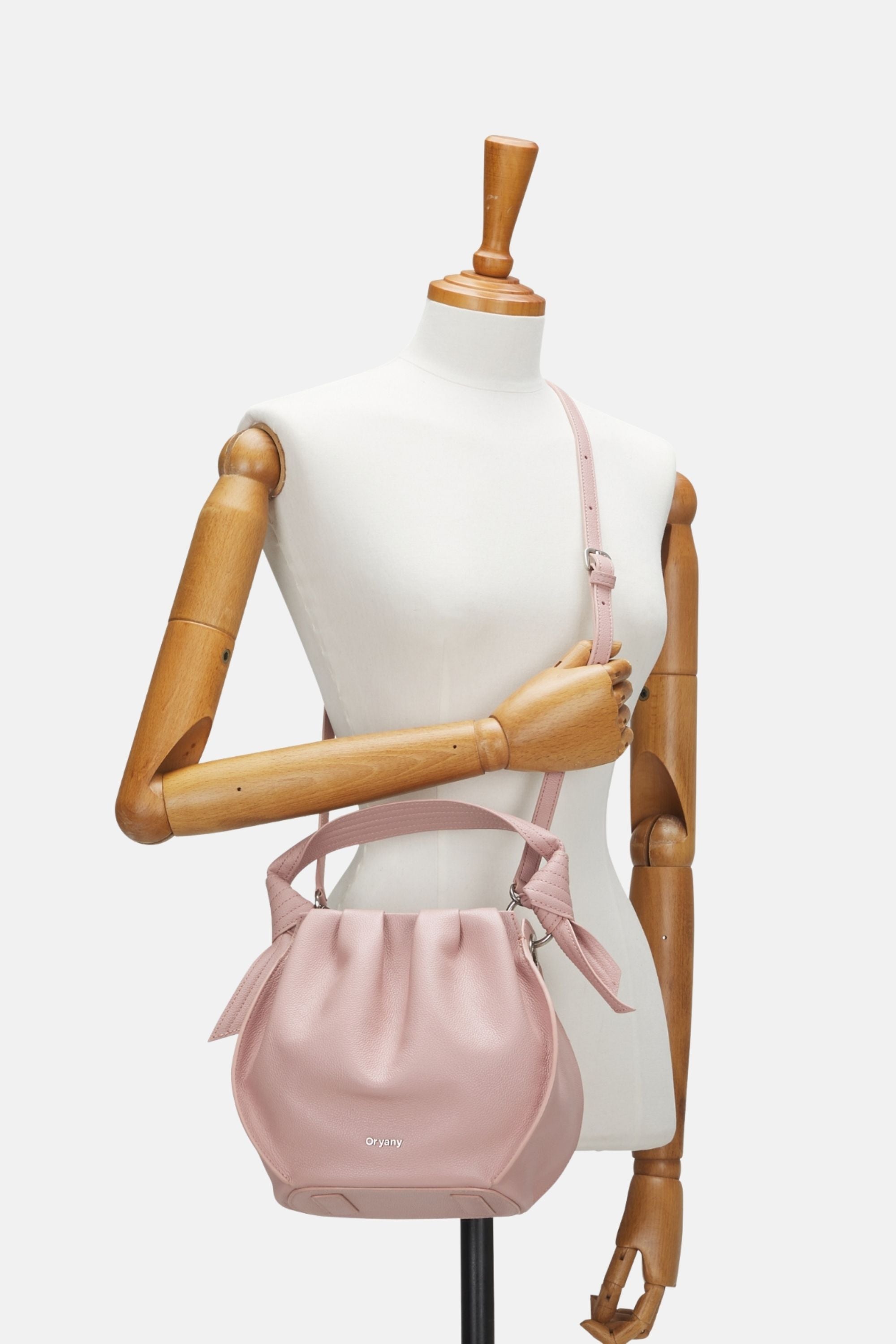 Oryany - Selena Bucket Bag - Medium Crossbody - Vintage Pink Leather