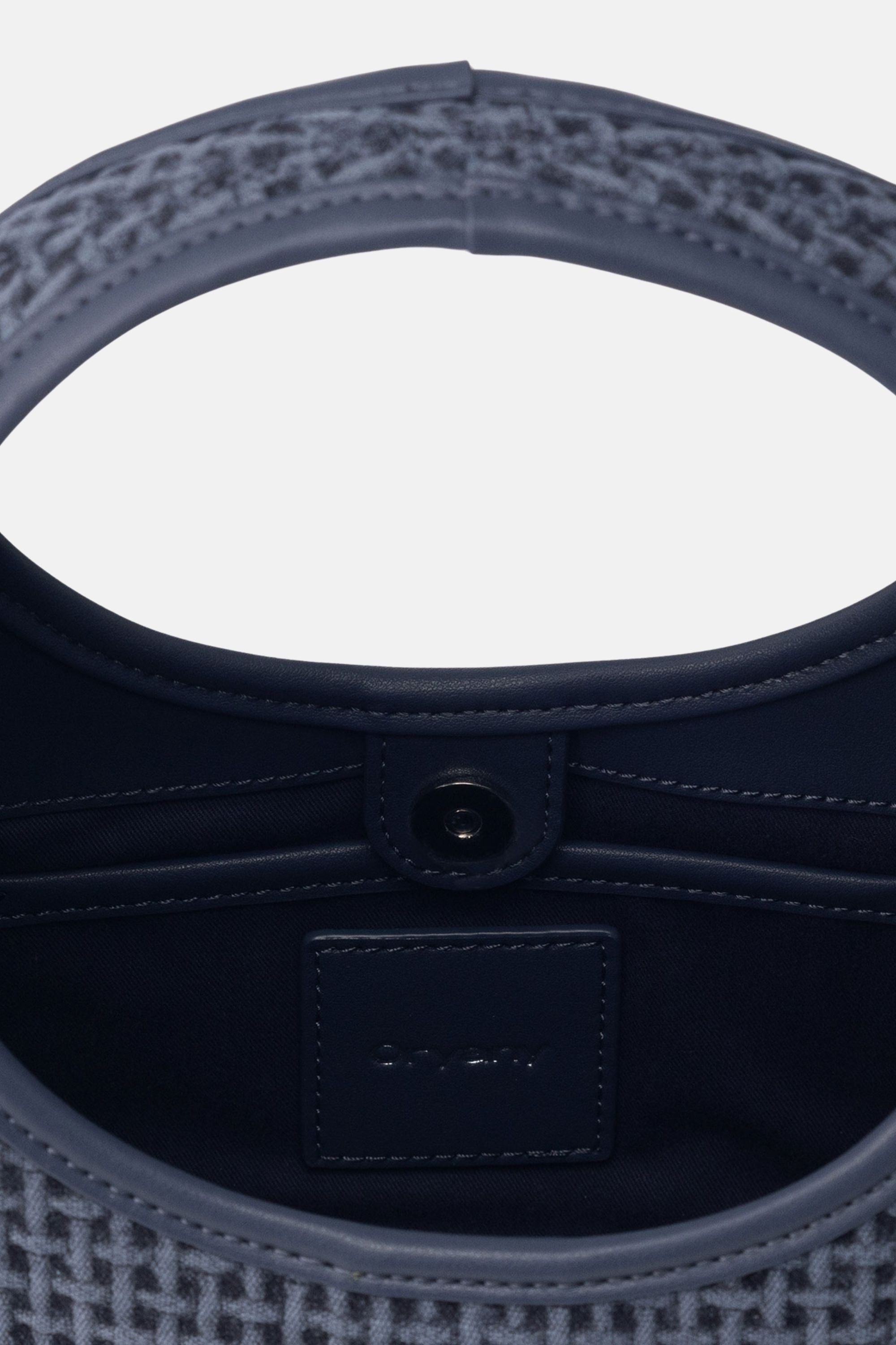 Oryany - Waffle Canvas Small Satchel – Top Handle Crossbody - Navy