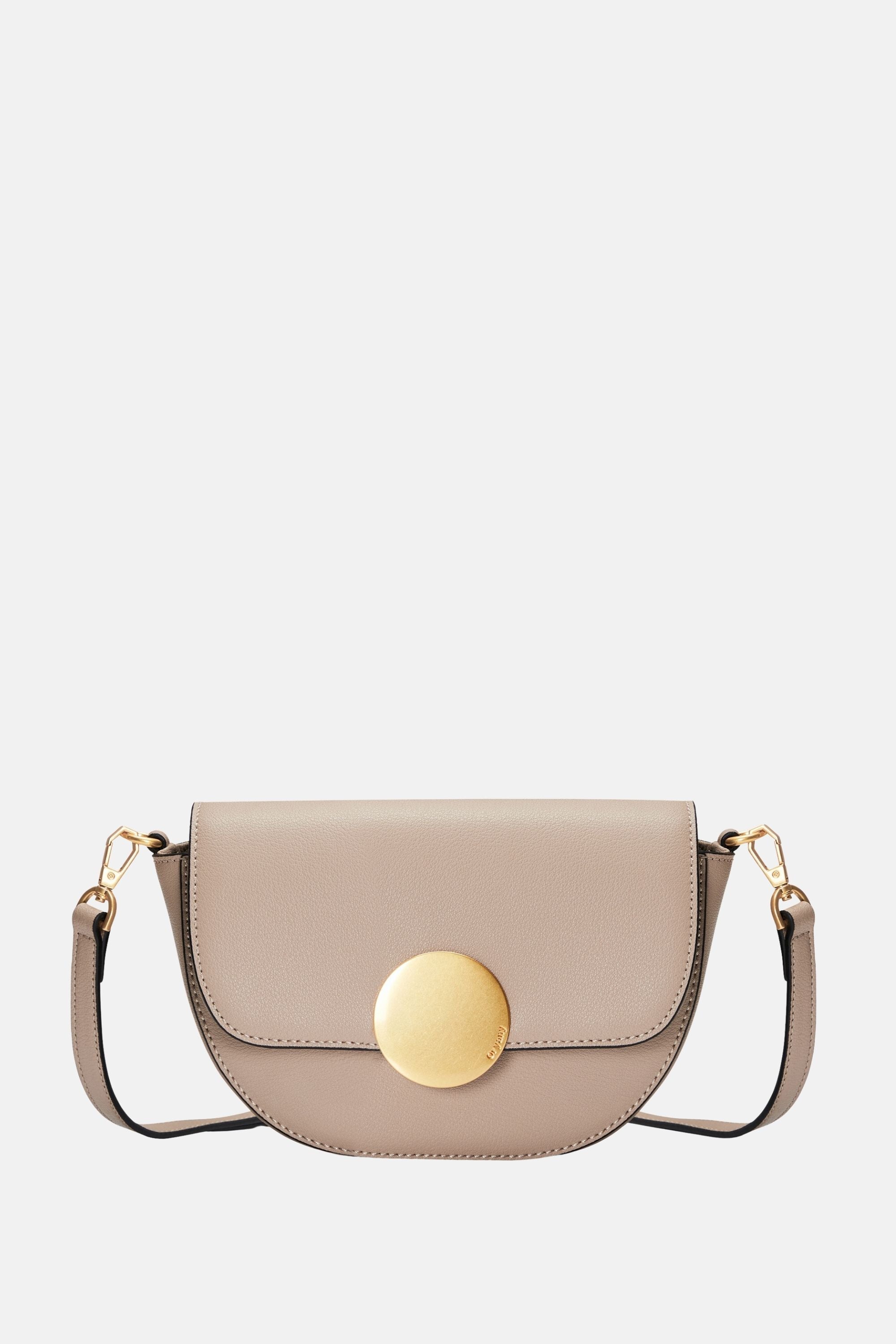 Oryany - Lottie Saddle Crossbody Small Handbags - Taupe Leather