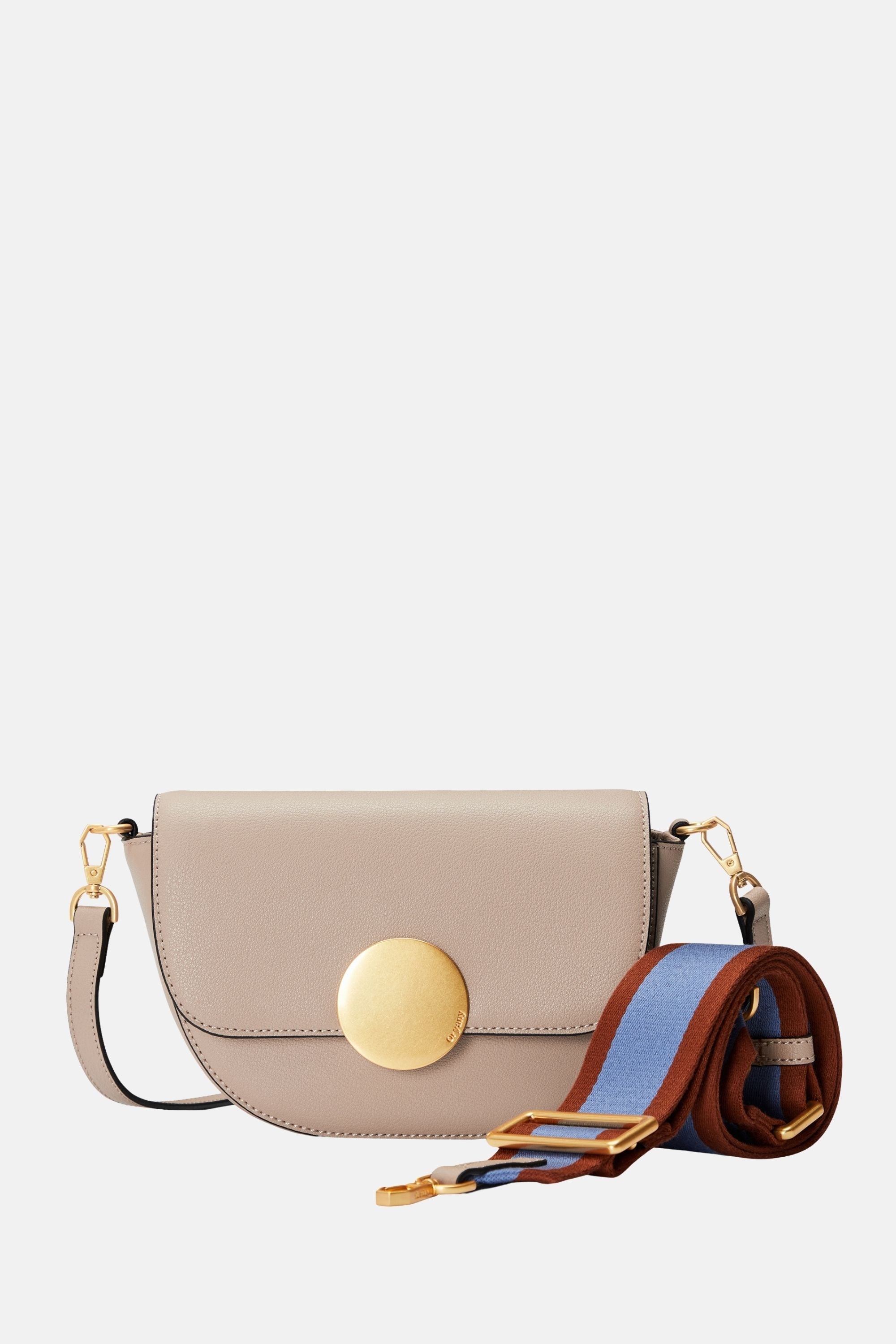Oryany - Lottie Saddle Crossbody Small Handbags - Taupe Leather