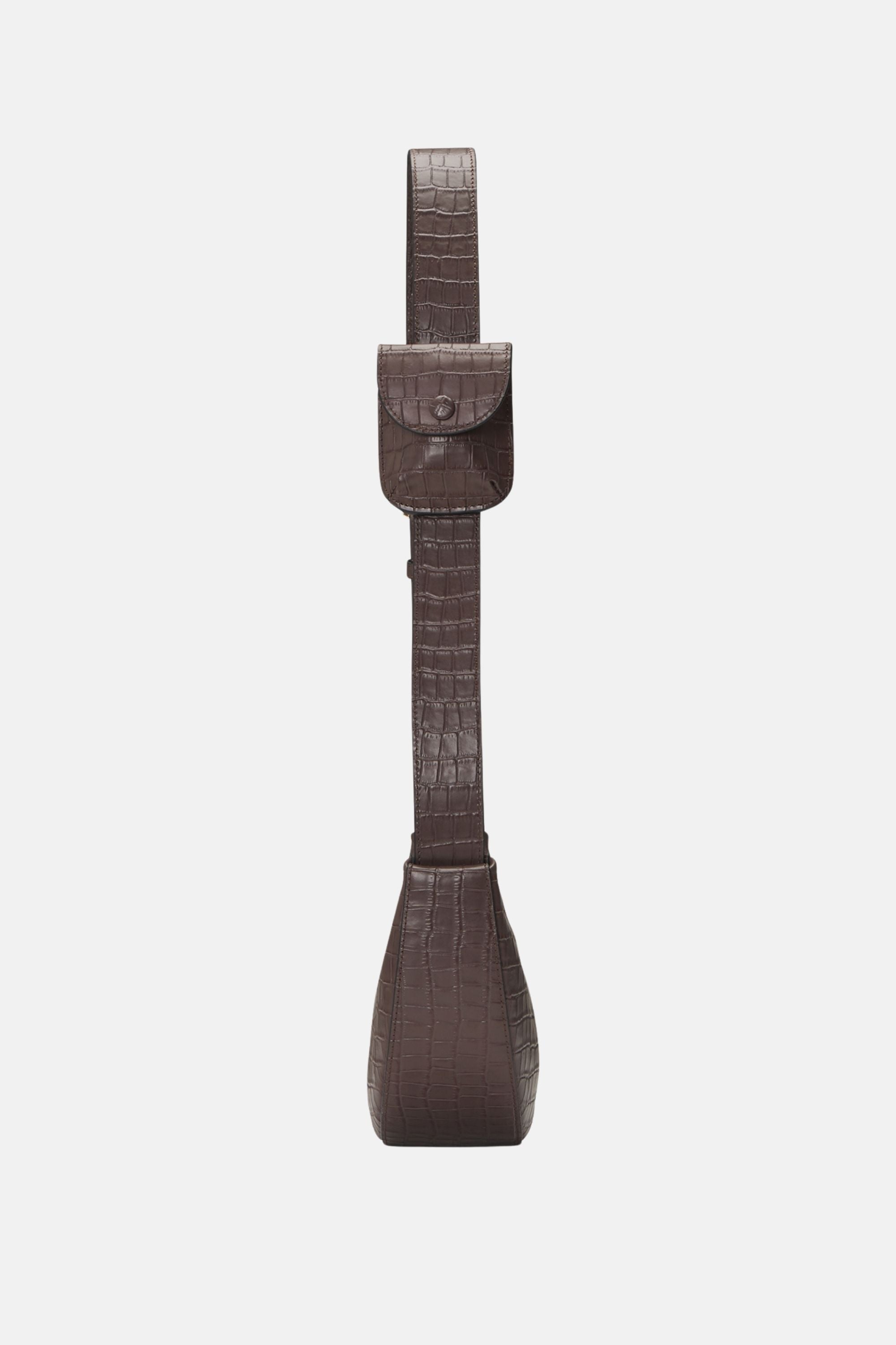 Oryany - Rookie Croco Crossbody Medium Handbags - Deep Brown