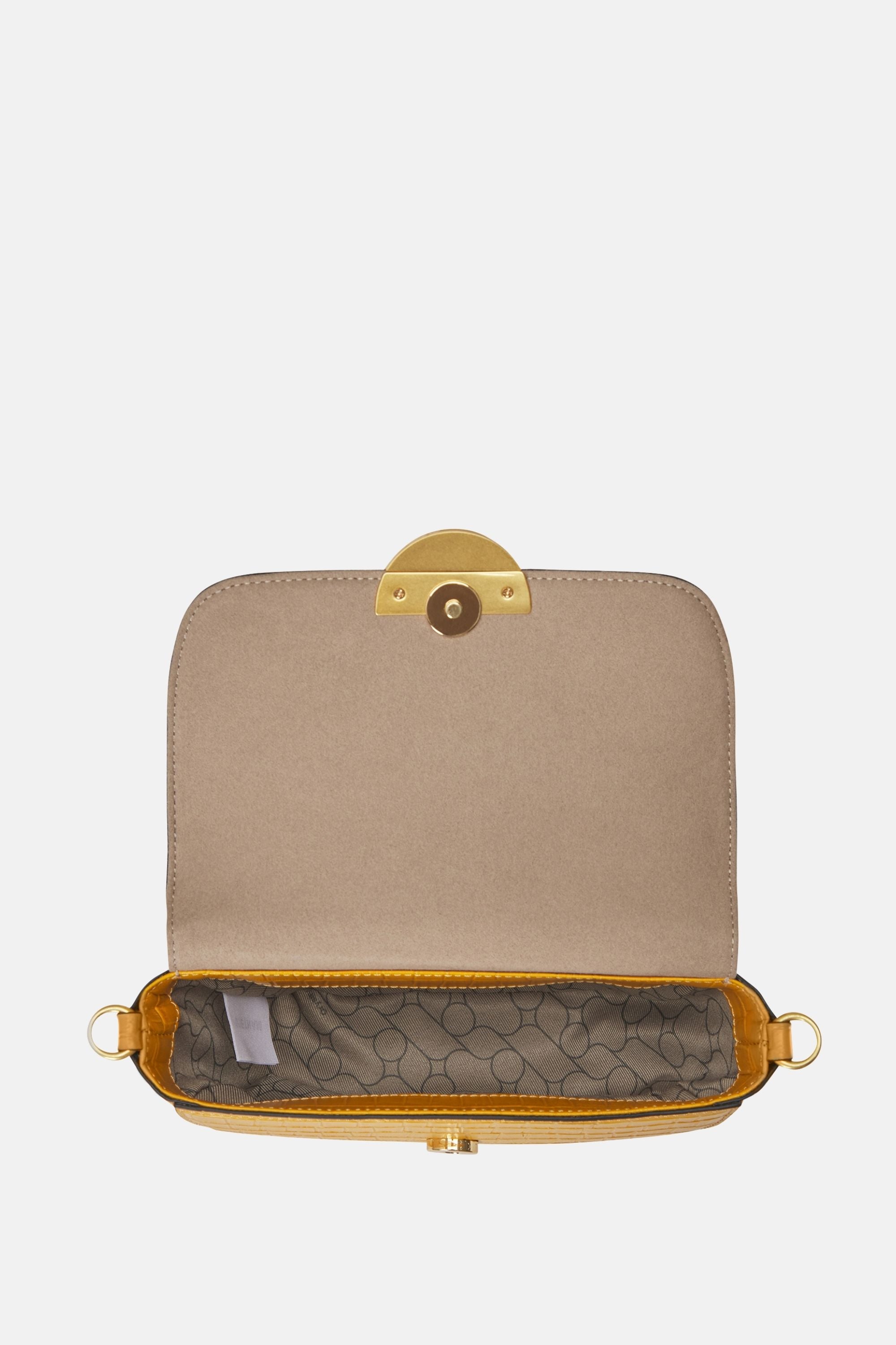 Oryany - Lottie Croco Saddle Crossbody - Small - Shadow Yellow Leather