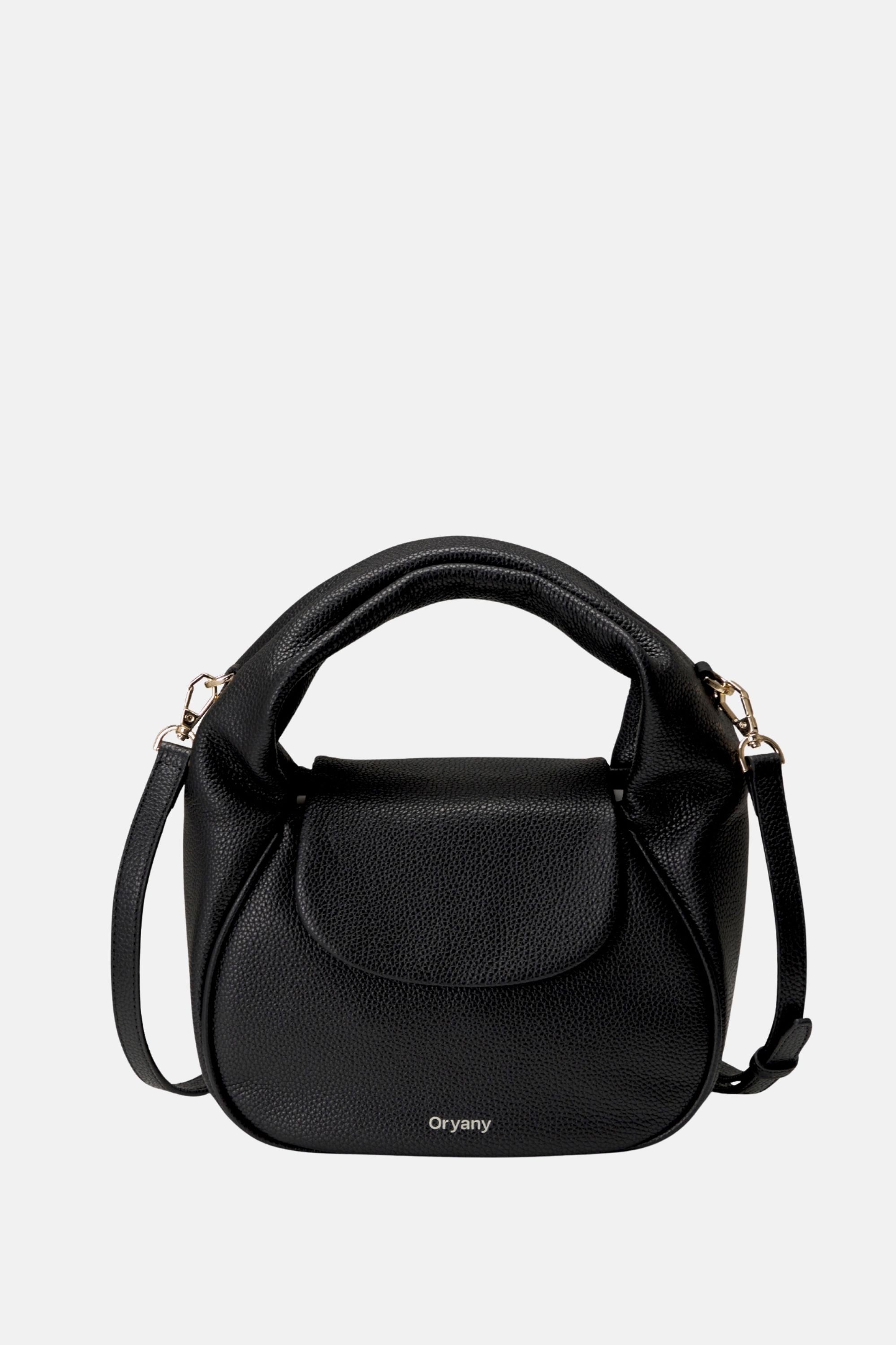 Oryany - Anaan Medium Satchel Tote – Top Handle Crossbody Bag - Black Leather