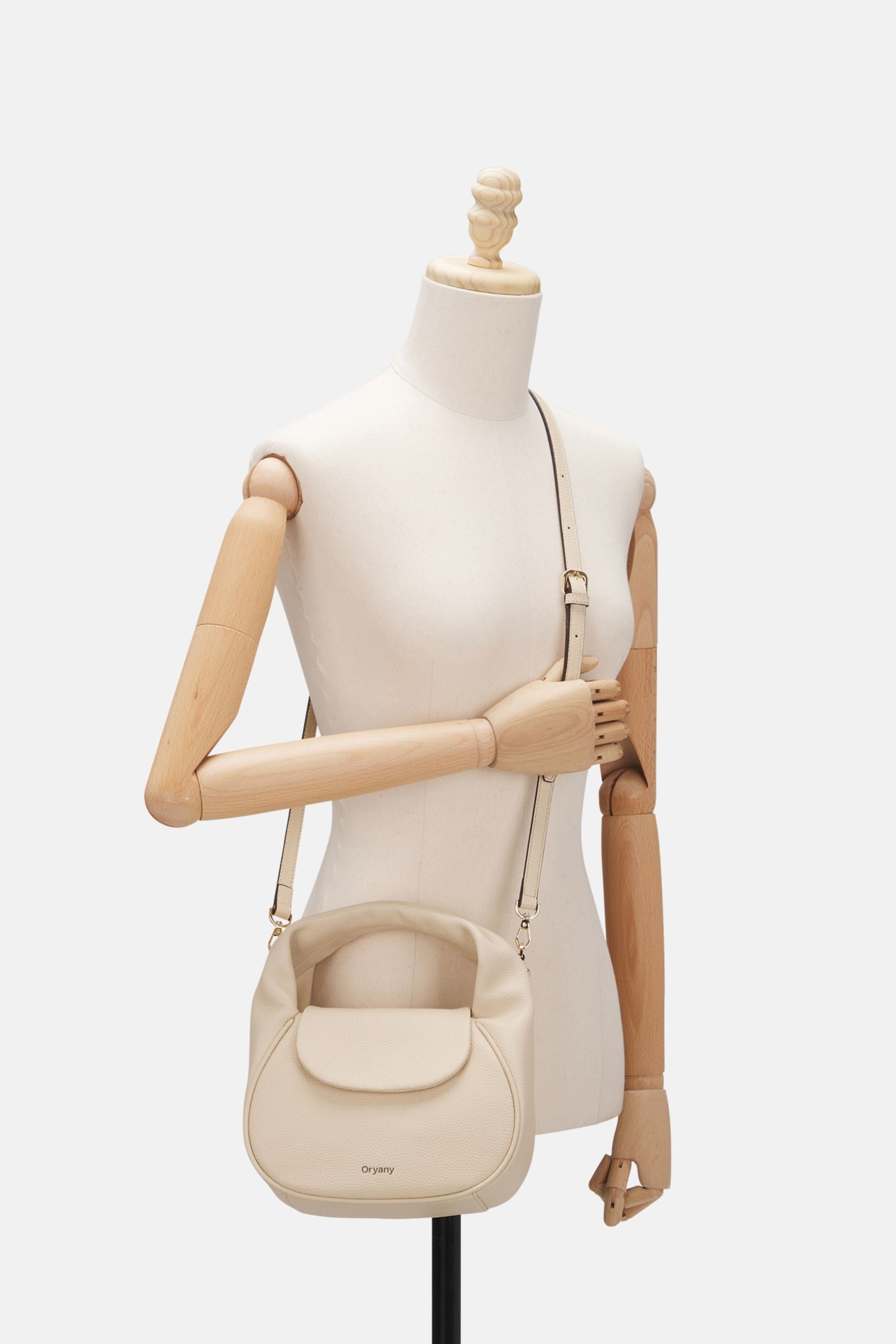 Oryany - Anaan Medium Satchel Tote – Top Handle Crossbody Bag - Cream Leather