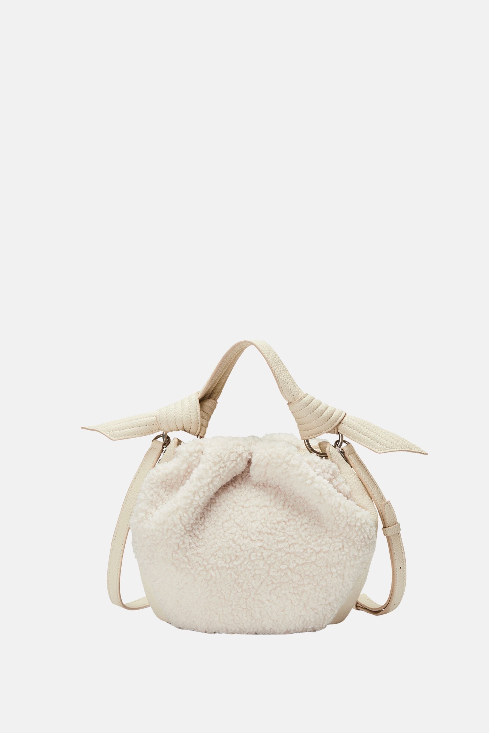 Oryany - Selena Eco Fur Bucket Bag – Medium Crossbody - Vanilla Cream