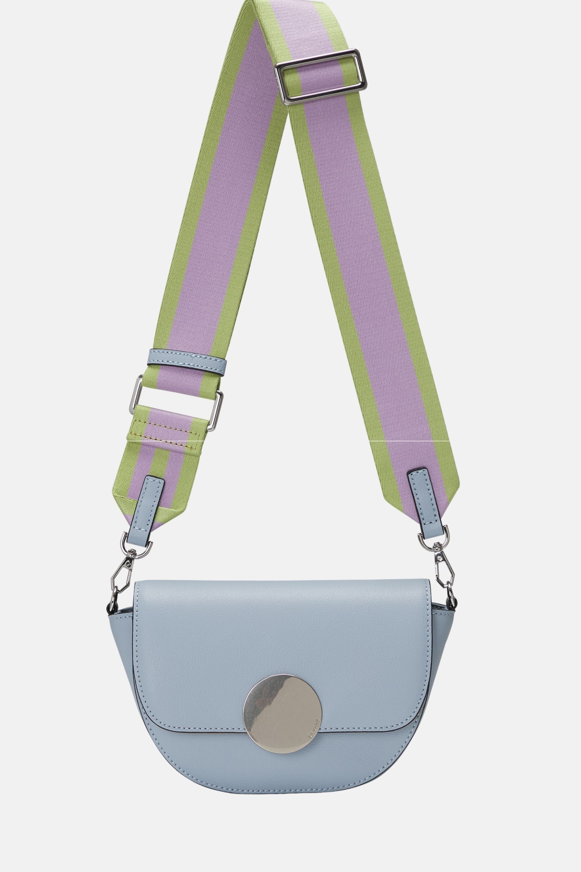 Oryany - Lottie Saddle Crossbody Small Handbags - Space Blue Leather