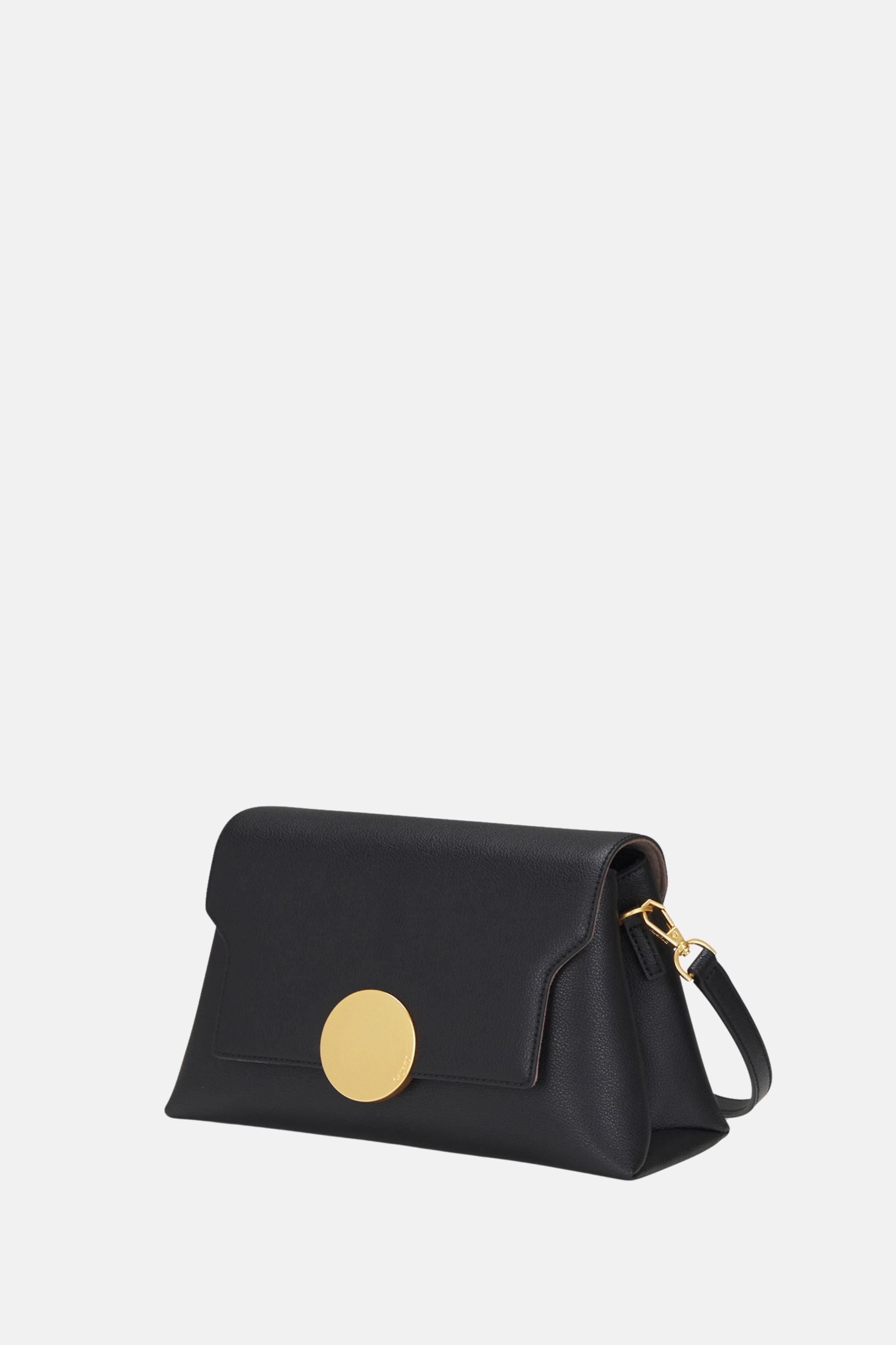 Oryany - Lottie Flap Crossbody Medium Handbags - Black Leather