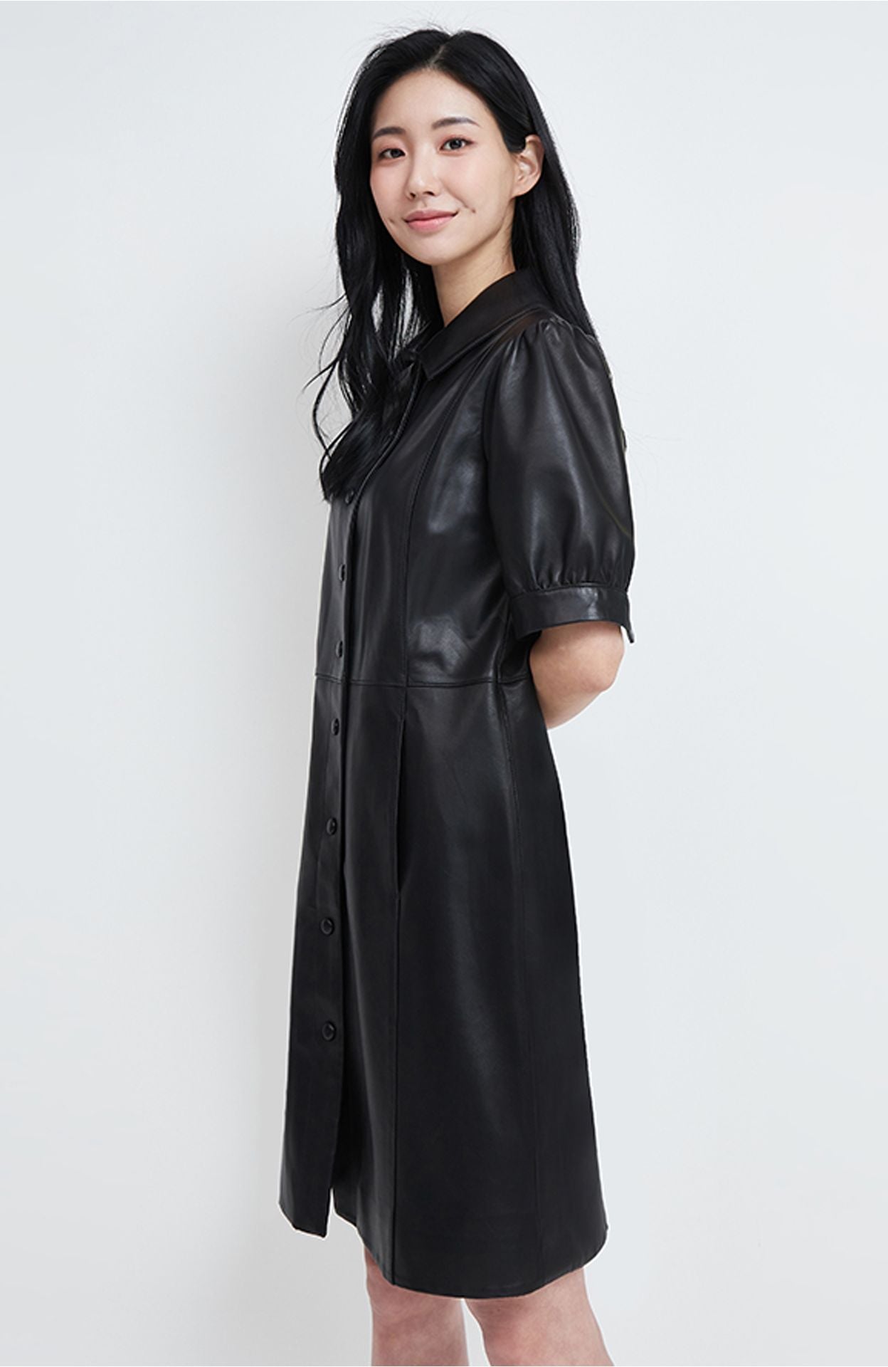 Oryany - Leather Short Sleeve Dress