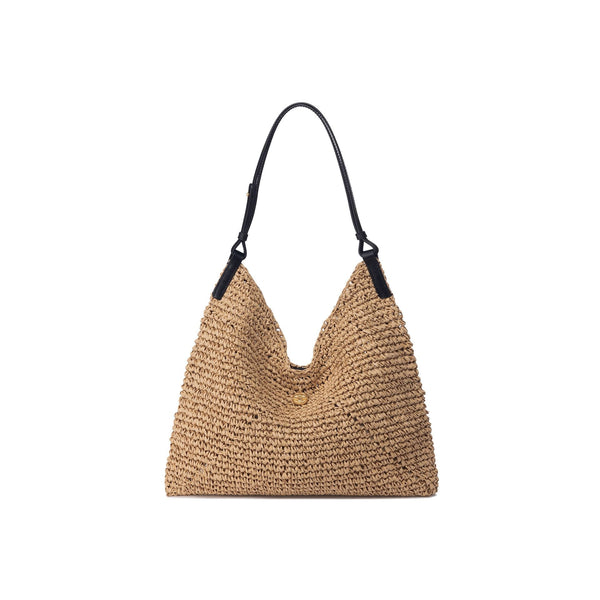 Raffia Triangle Women's Shoulder Bags - Natural / One size