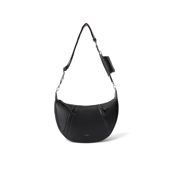 Oryany - Banana Leather M Crossbody Handbags - BLACK / One size