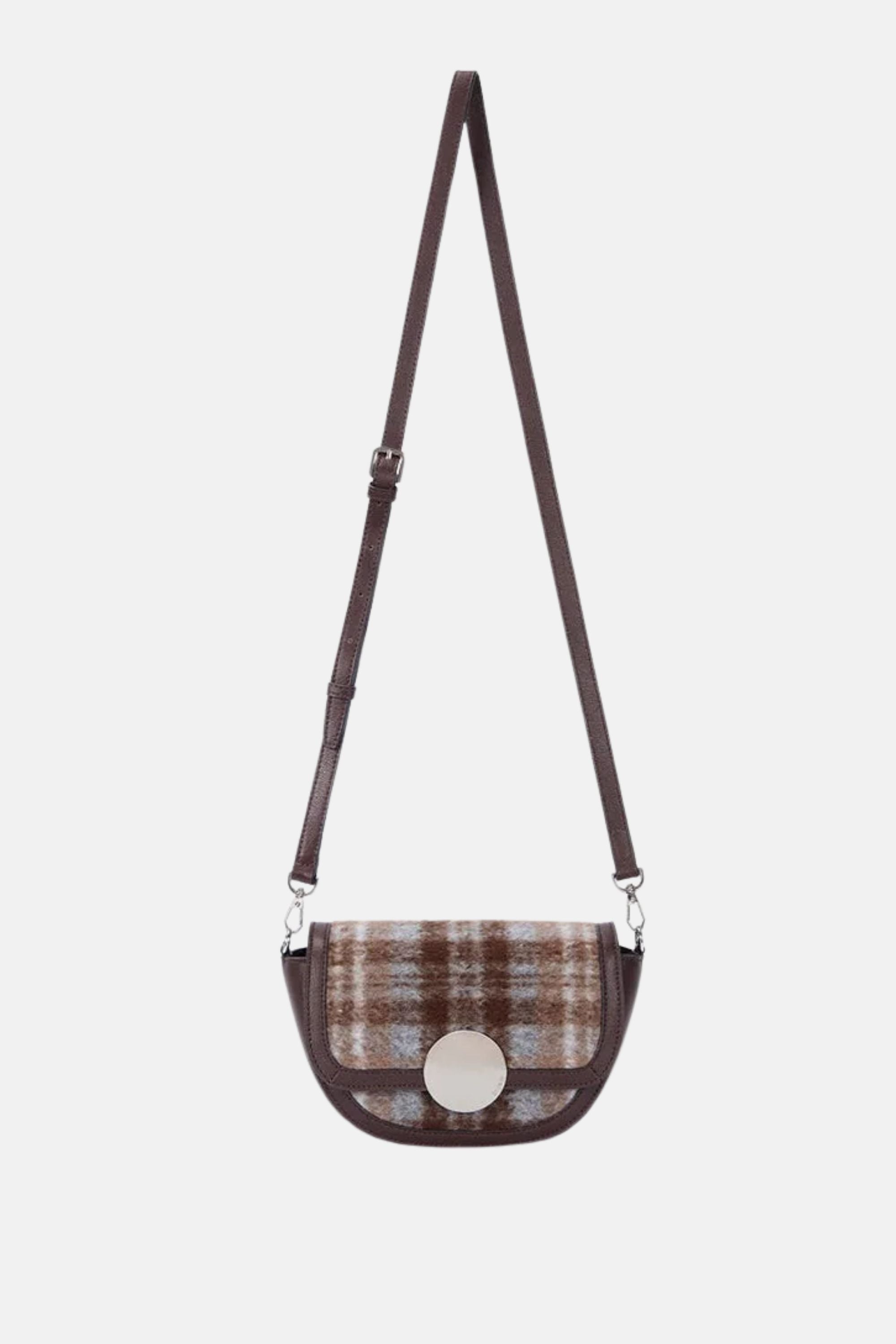 Oryany - Lottie Check Crossbody Small Handbags - Brown