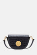 Oryany - Lottie Croco Saddle Crossbody - Small - Black Leather
