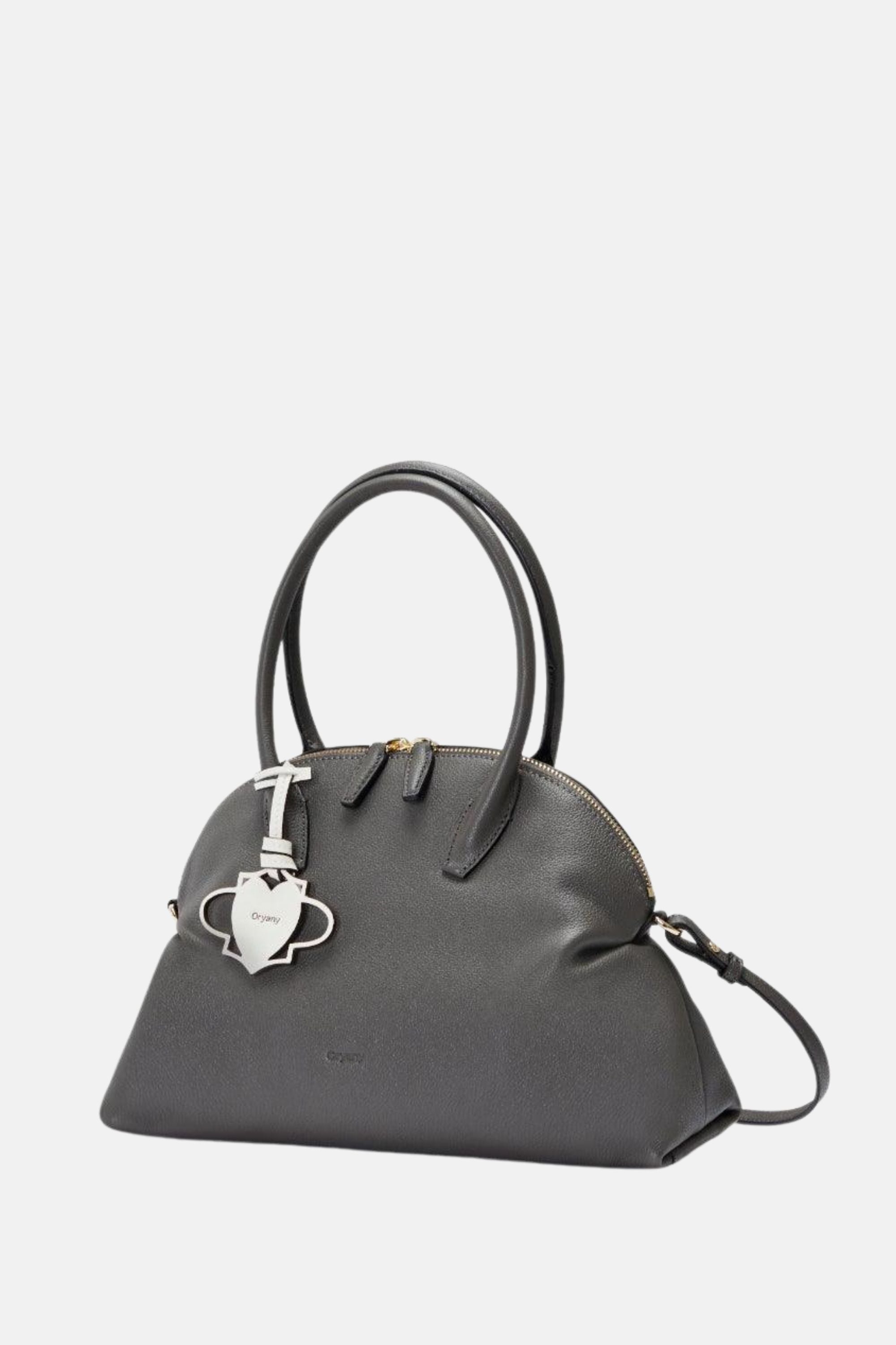 Oryany - Adele Top Handle Handbags - Dark Grey Leather
