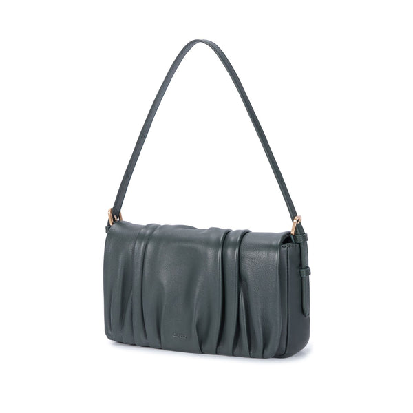 Bell Shoulder - Medium Crossbody - Deep Green / One size