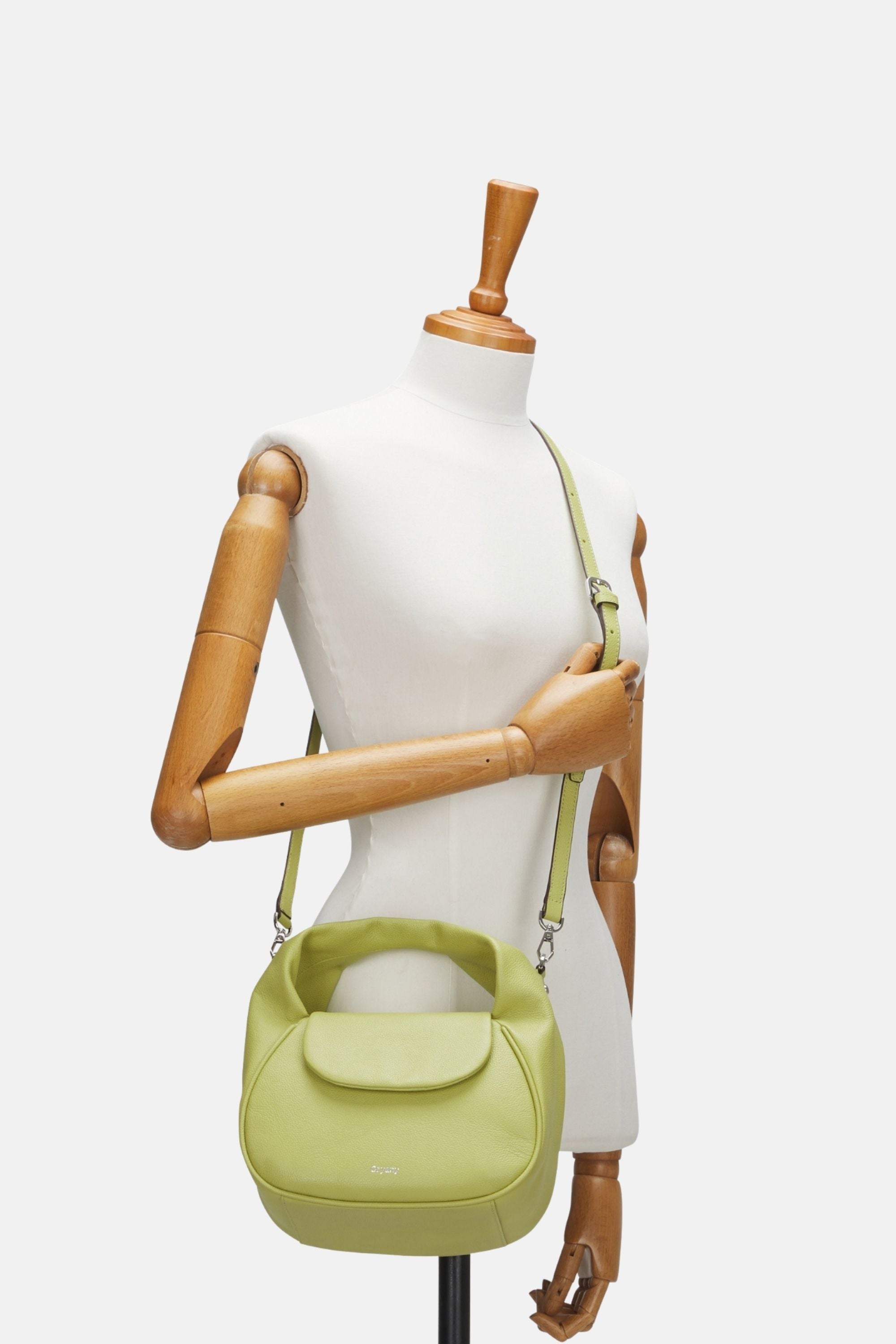 Oryany - Anaan Medium Satchel Tote – Top Handle Crossbody Bag - Sweet Green  Leather