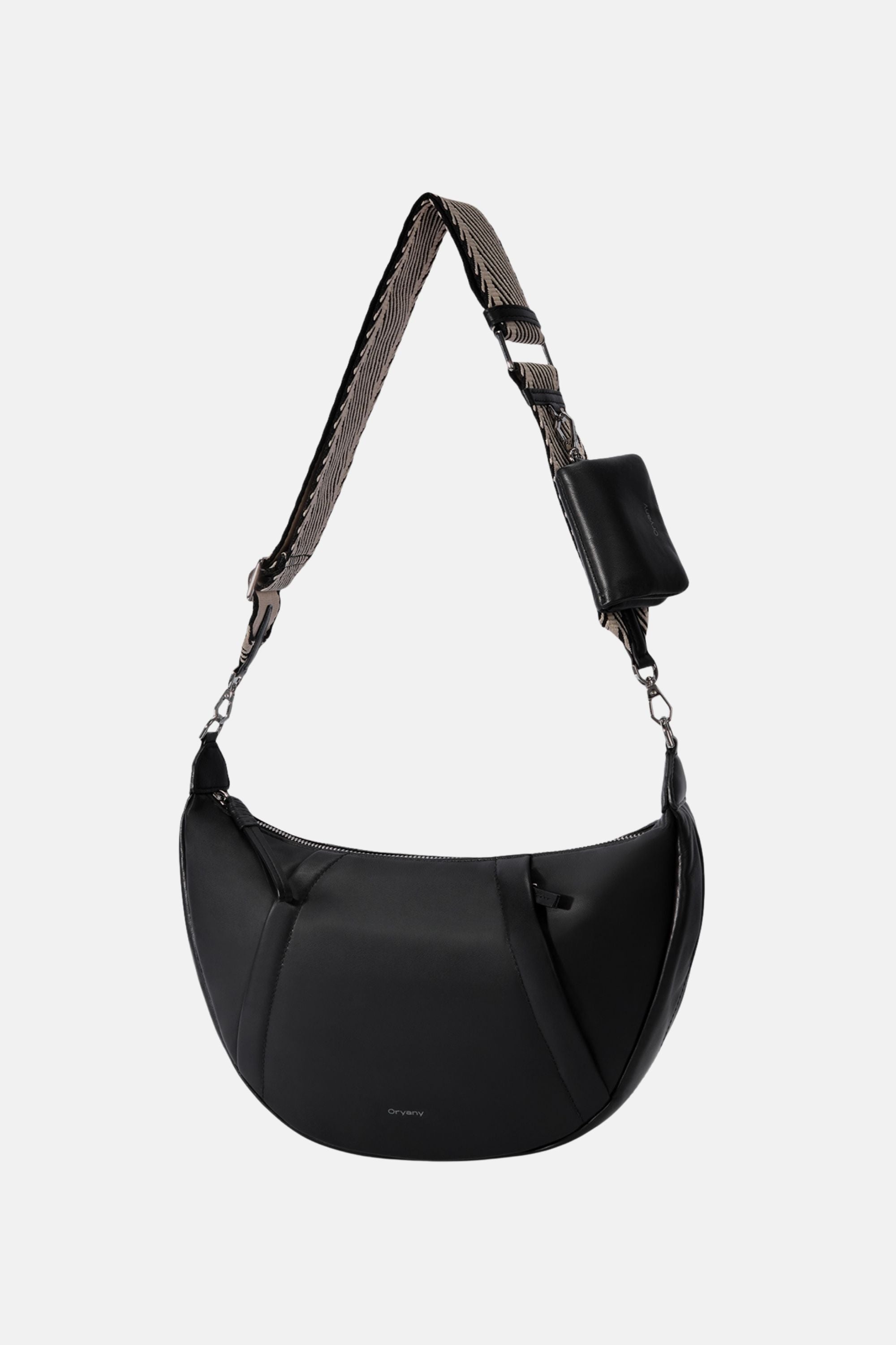 Oryany - Banana Leather M Crossbody Handbags - BLACK / One size
