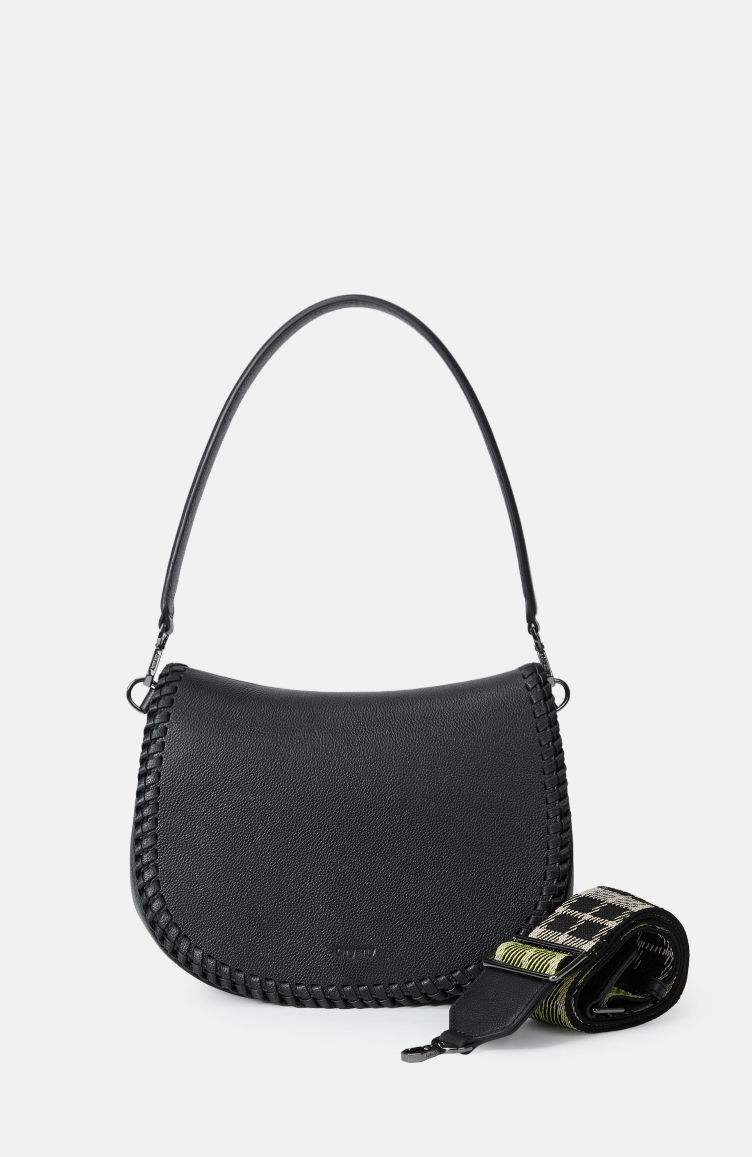 oryany ブラックレザーショルダーバッグ CROSSBODY BAG
