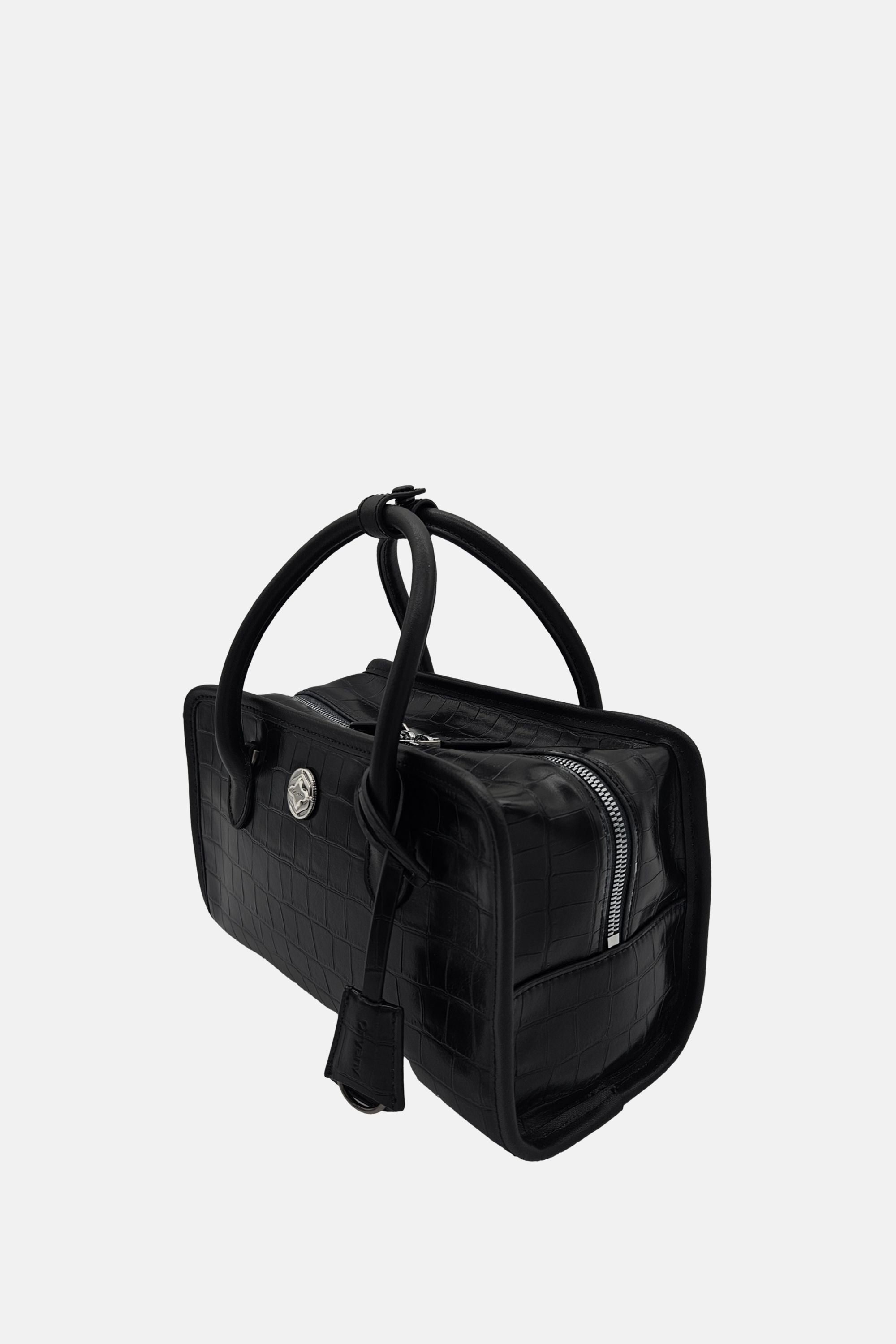 Oryany - Claude Croco Black Satchel Bag