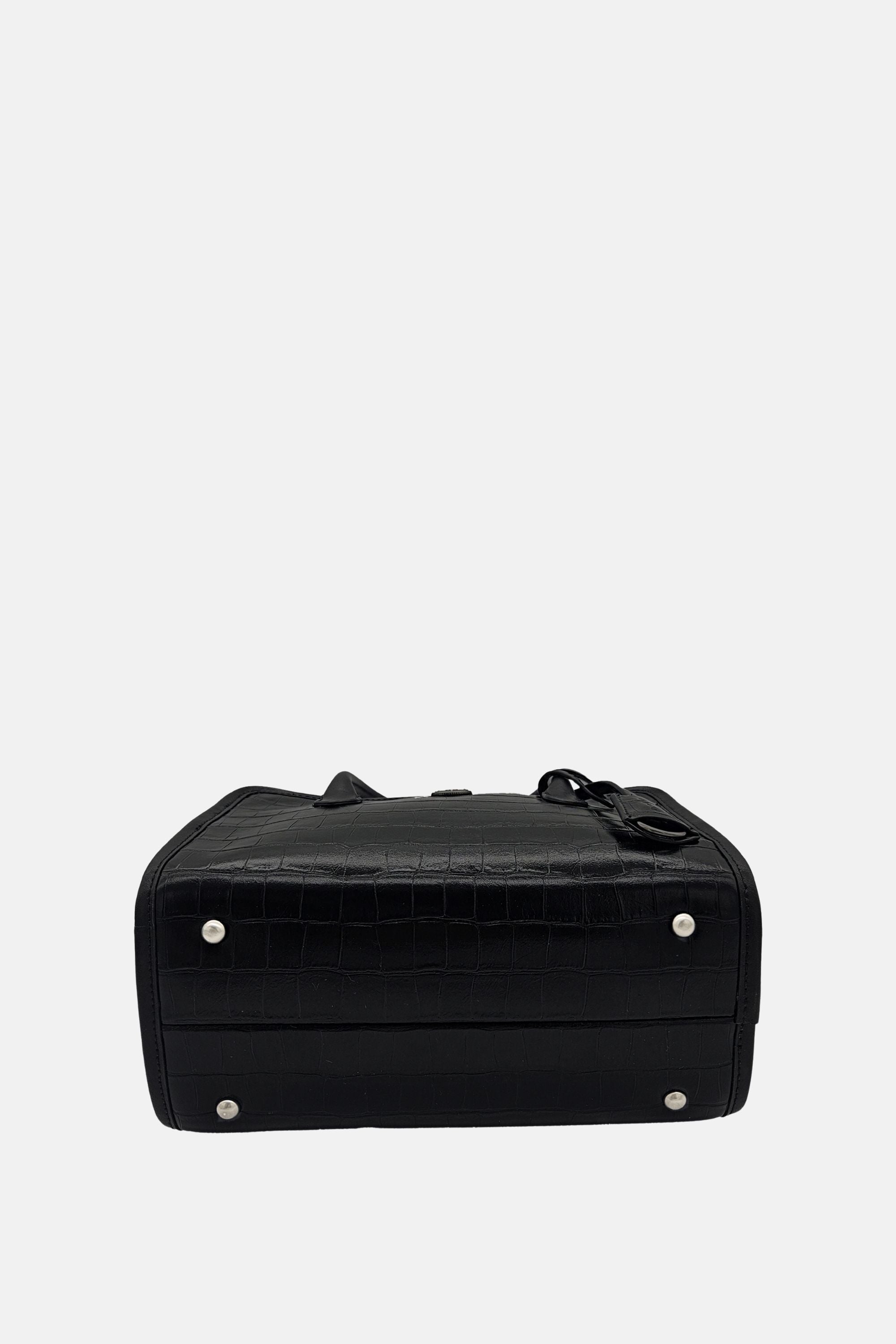 Oryany - Claude Croco Black Satchel Bag