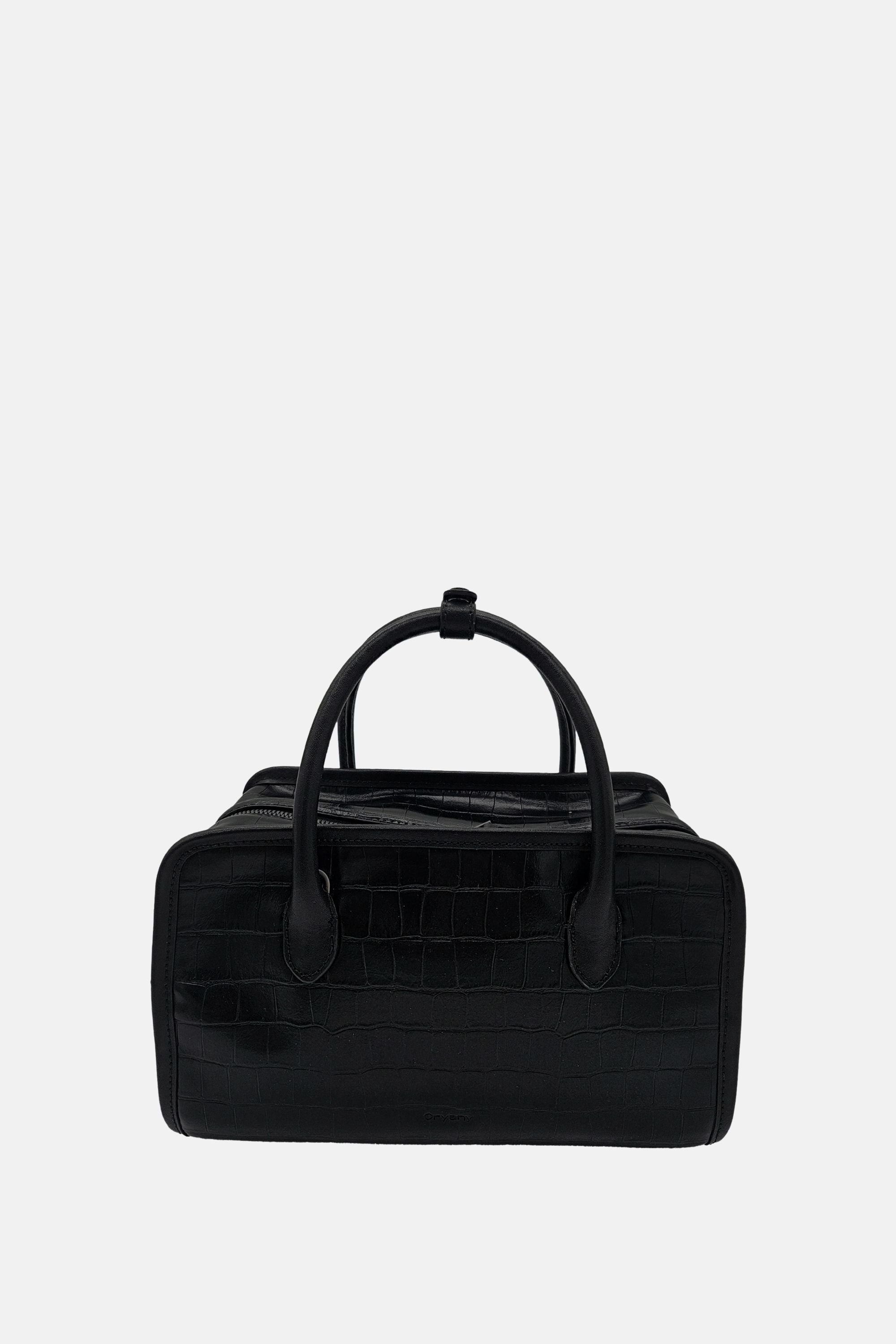 Oryany - Claude Croco Black Satchel Bag