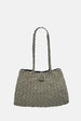 Oryany - Kayla Handwoven Leather Shoulder Bag – Medium Satchel - Sand Beach