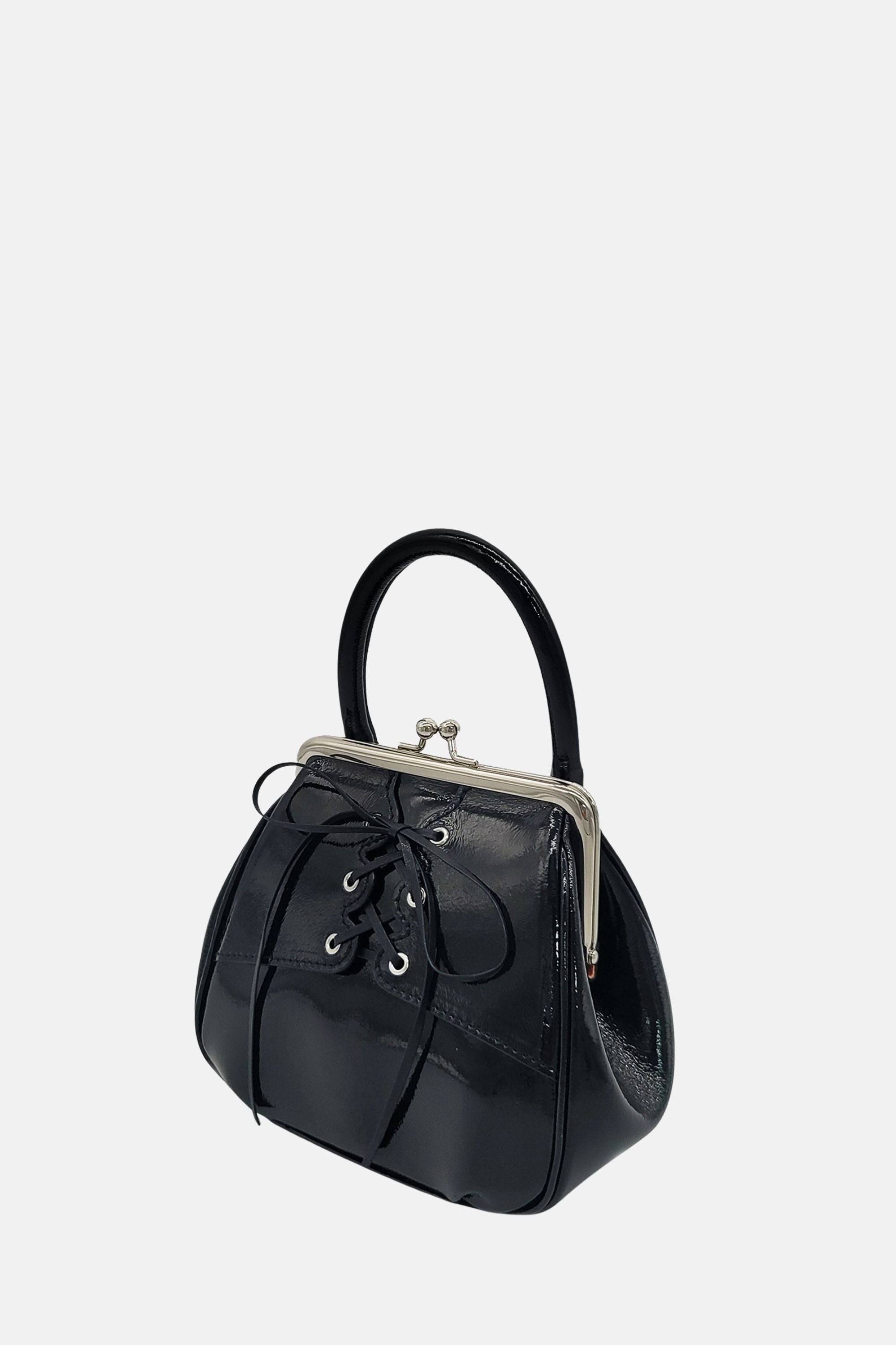 Oryany - Lace Up Mini Tote Bag Handbags - Black / One size