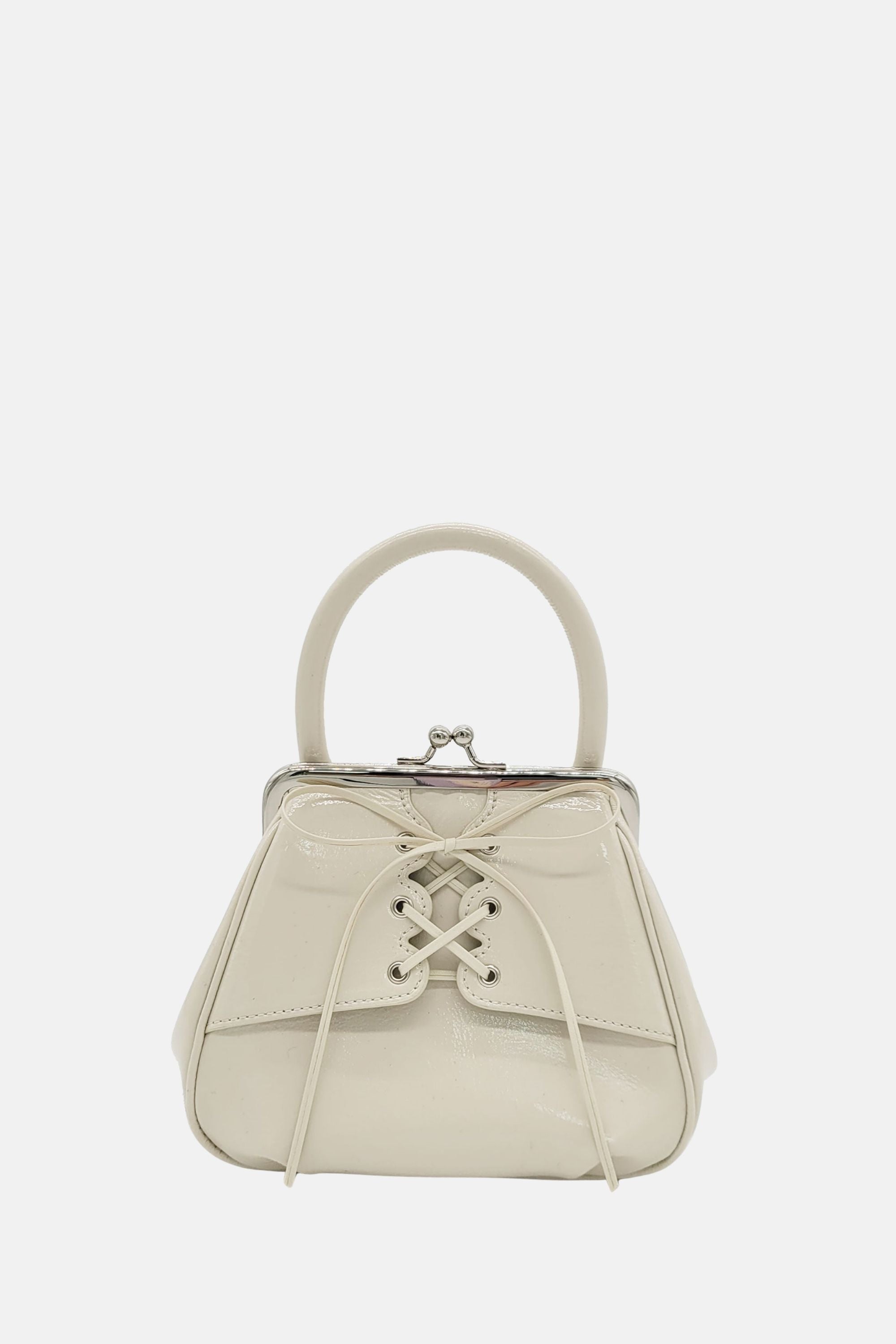 Oryany - Lace Up Mini Tote Bag Handbags - Ivory / One size
