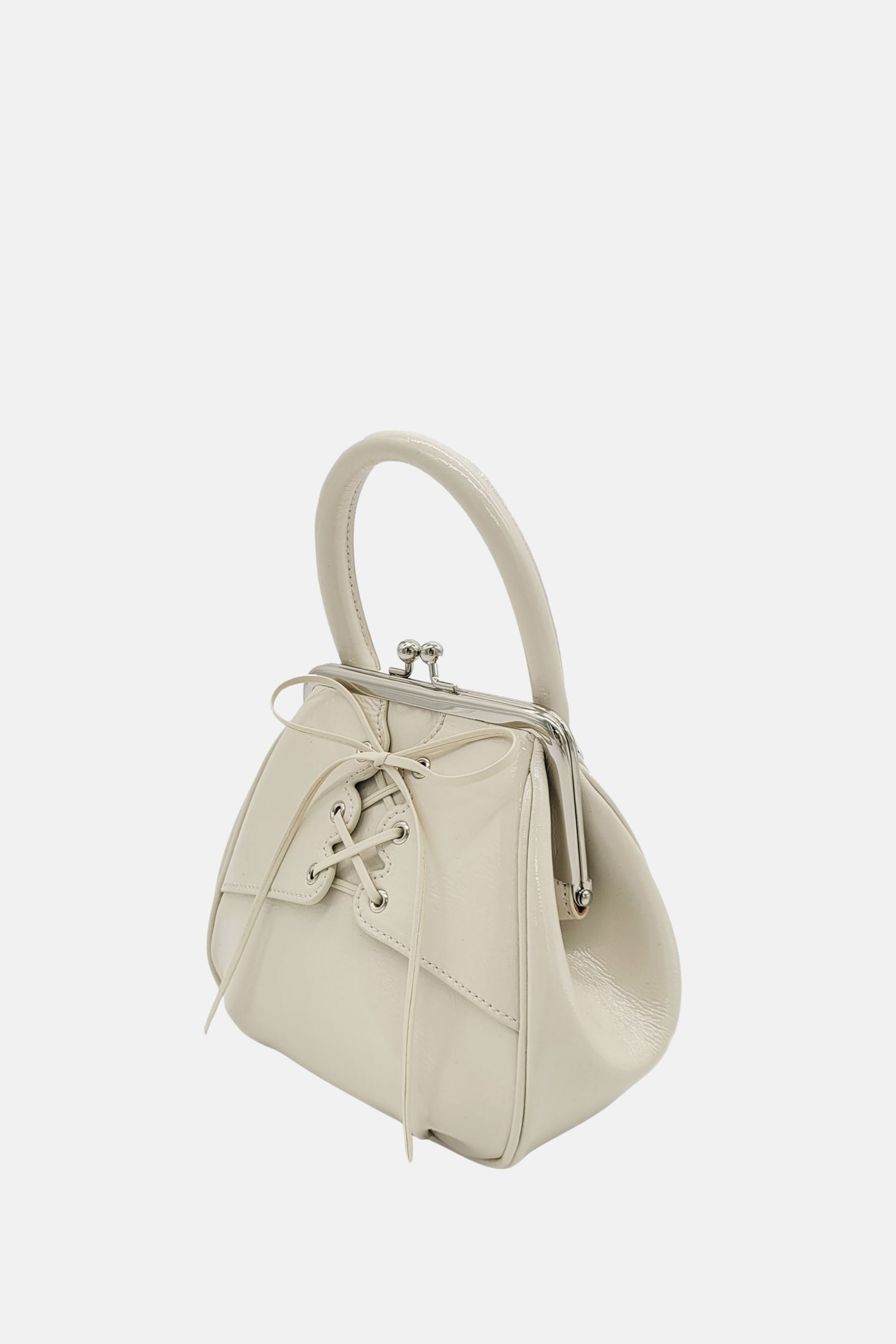 Oryany - Lace Up Mini Tote Bag Handbags - Ivory / One size