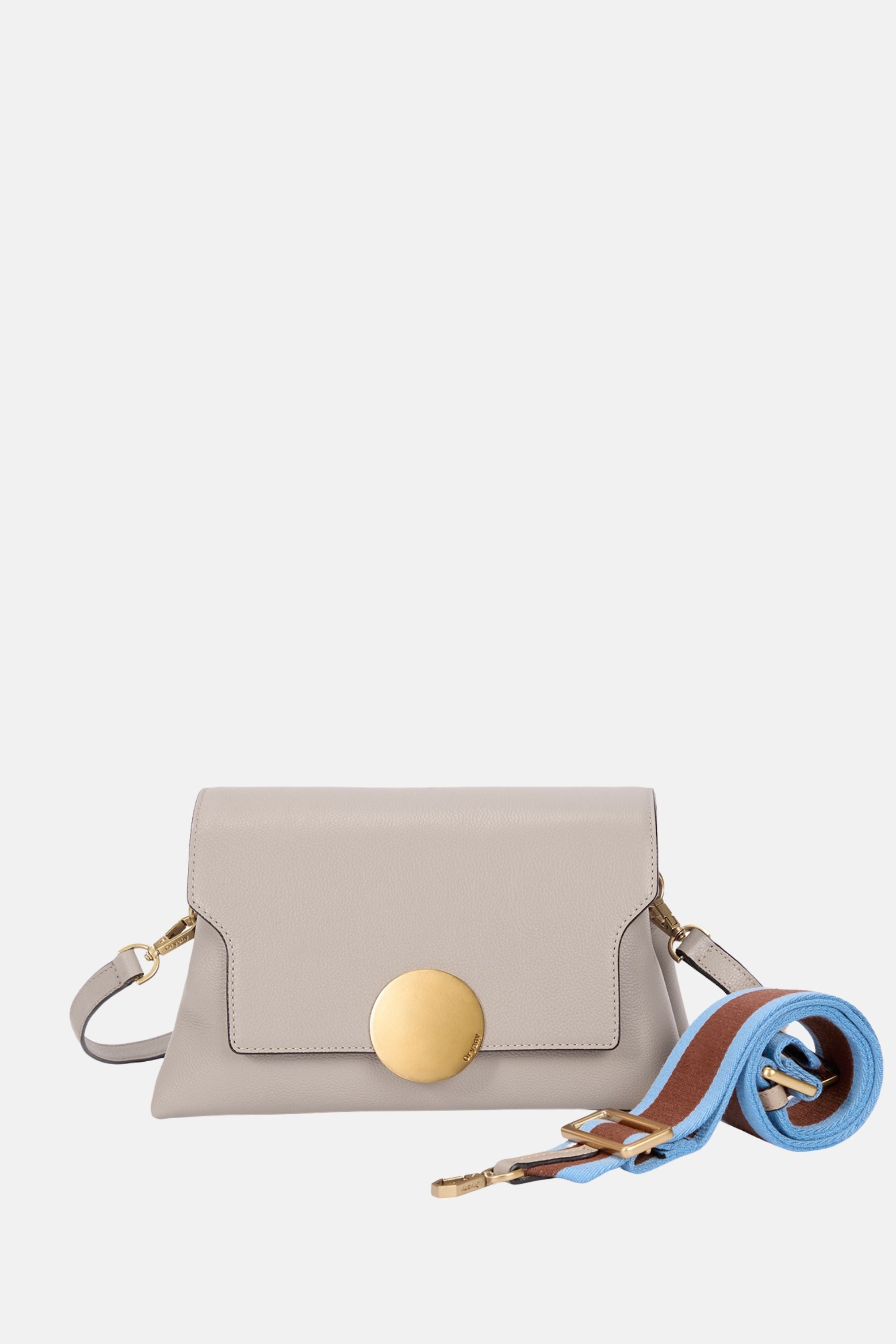 Oryany - Lottie Flap Crossbody Medium Handbags - Taupe Leather