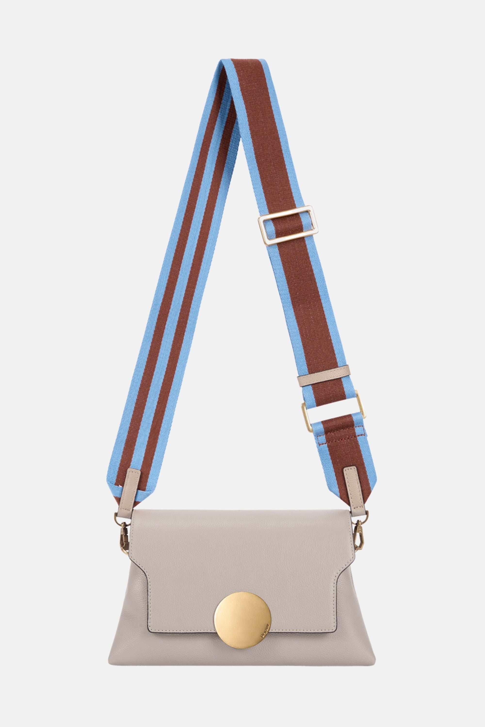 Oryany - Lottie Flap Crossbody Medium Handbags - Taupe Leather