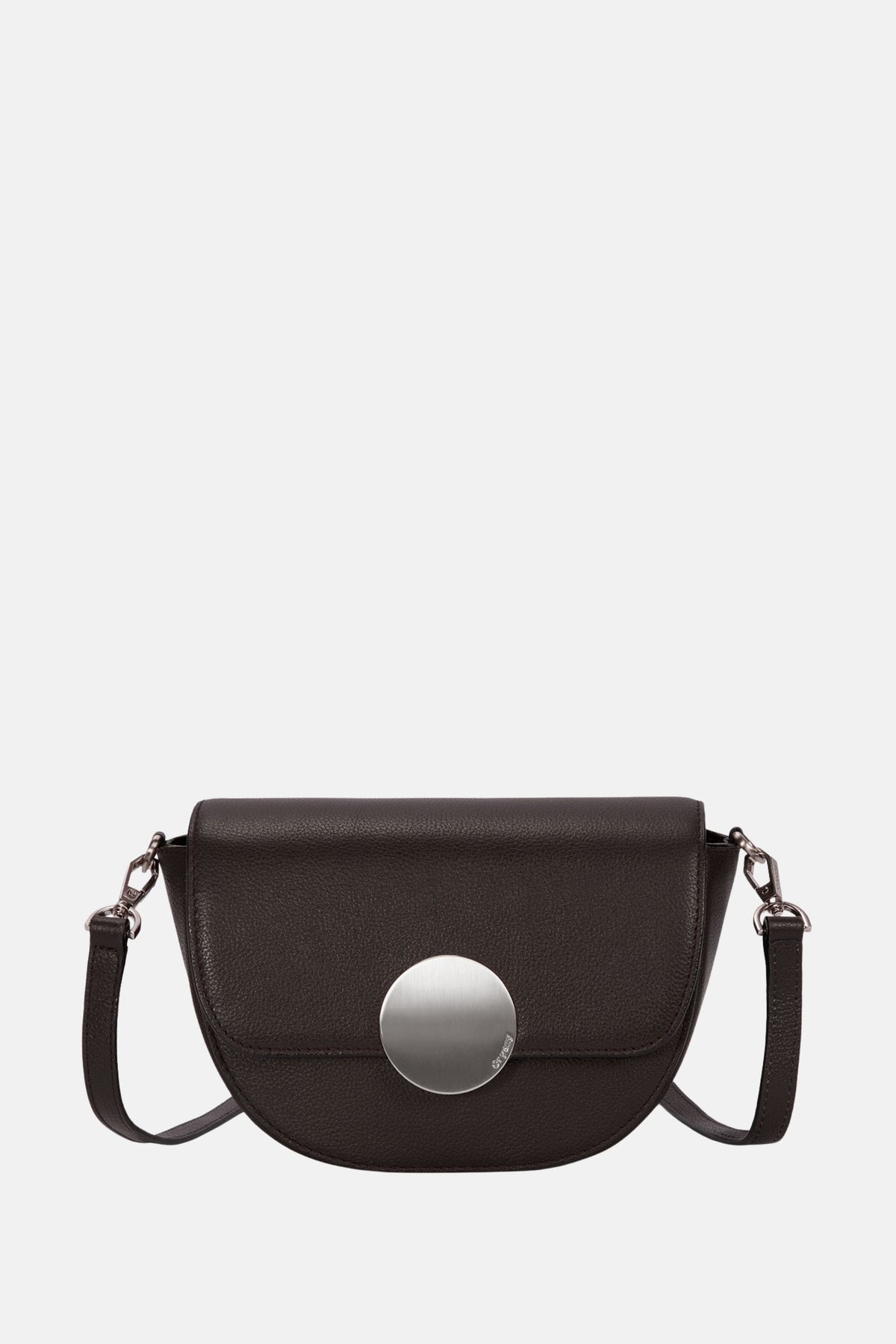 Oryany - Lottie Saddle Crossbody Small Handbags - Dark Chocolate Leather