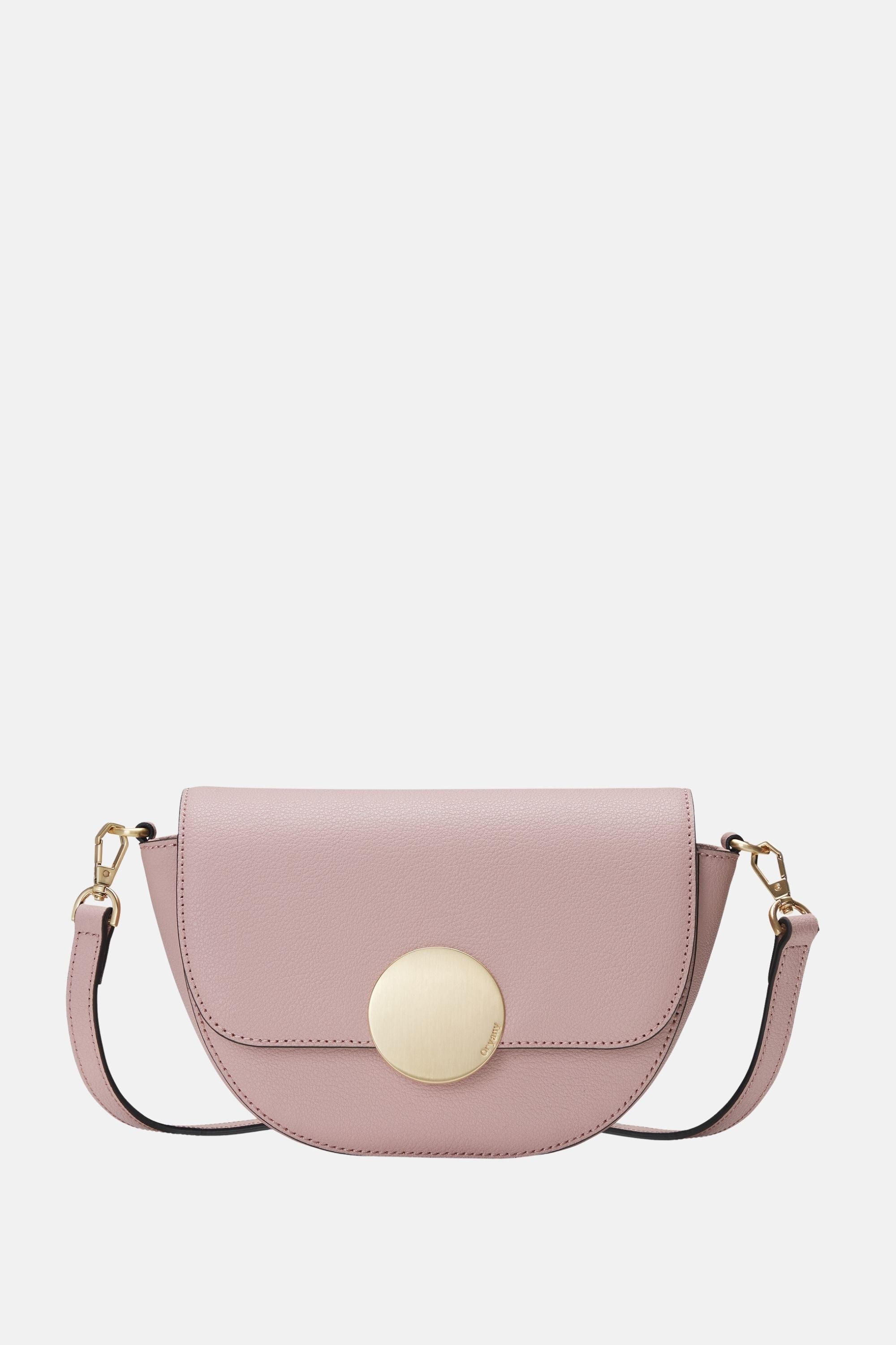 Oryany - Lottie Saddle Crossbody Small Handbags - Vintage Pink Leather
