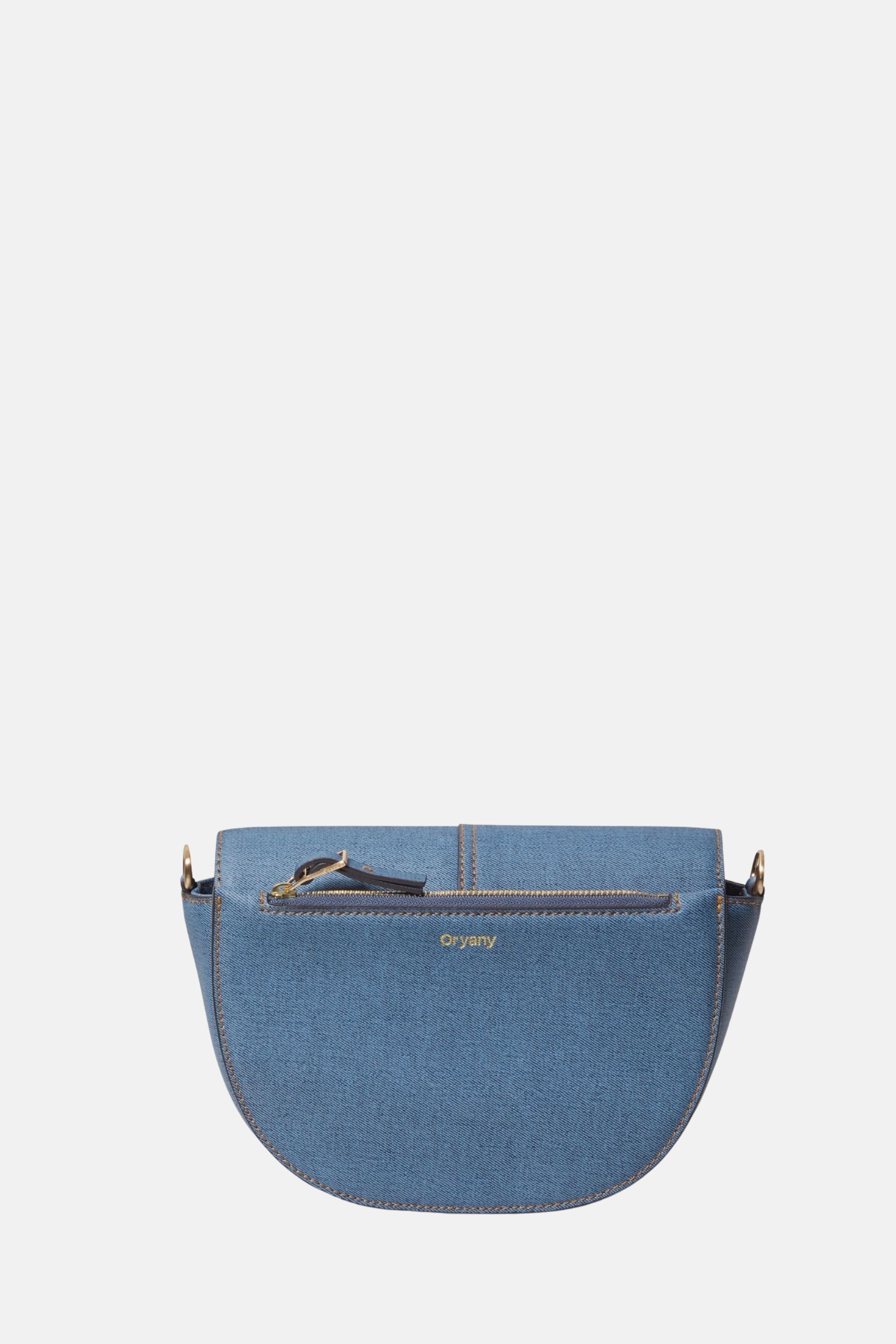Oryany - Lottie Saddle Crossbody Small Handbags - Denim Leather