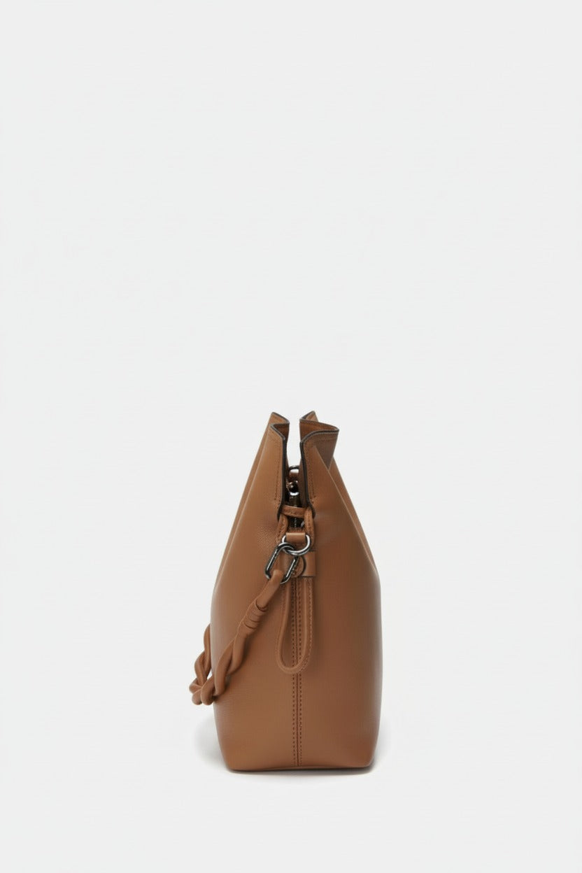 Oryany - Madeleine Bucket Medium Crossbody Handbags - Sand Brown