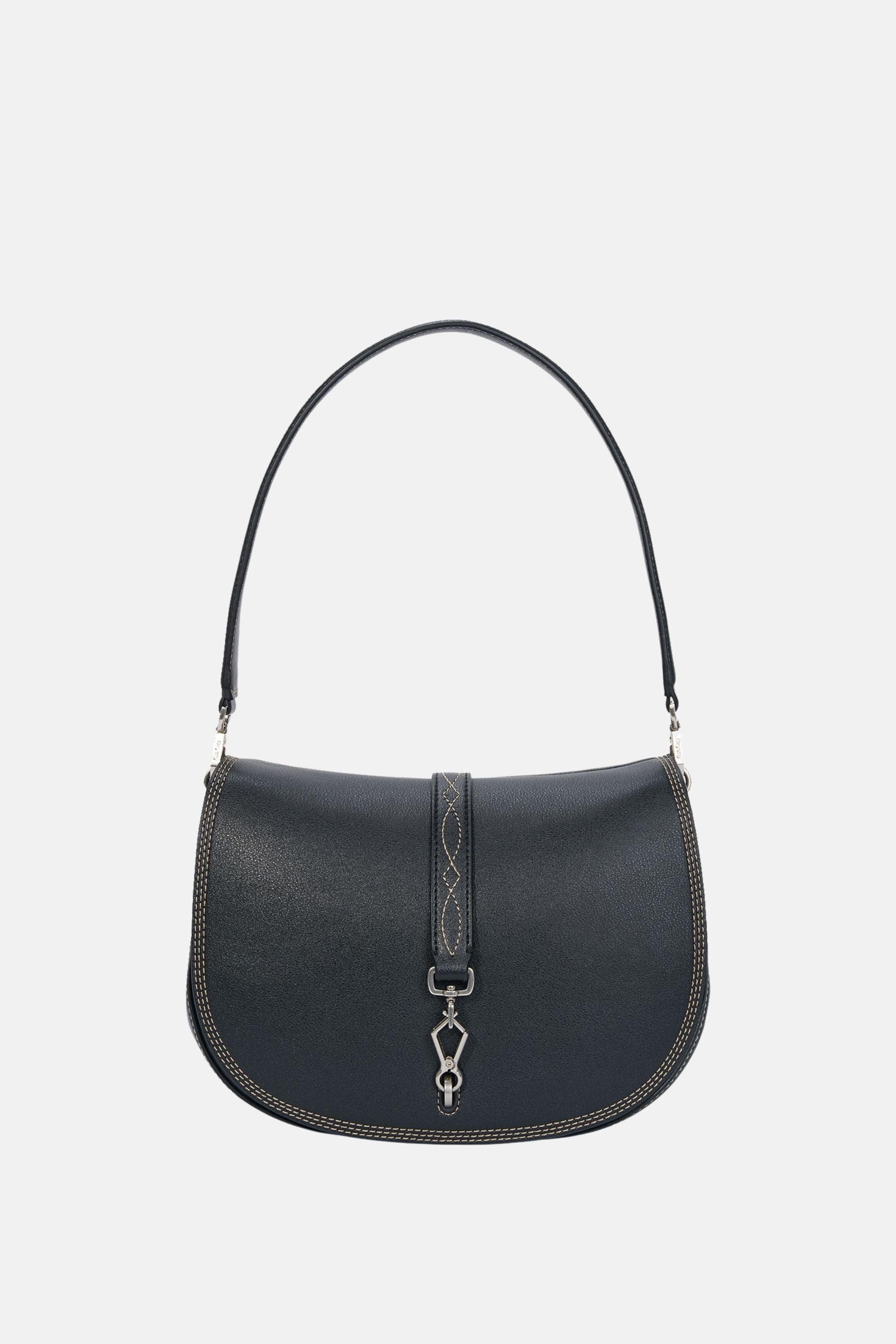 Western Stitch Saddle Bag - Black / One size