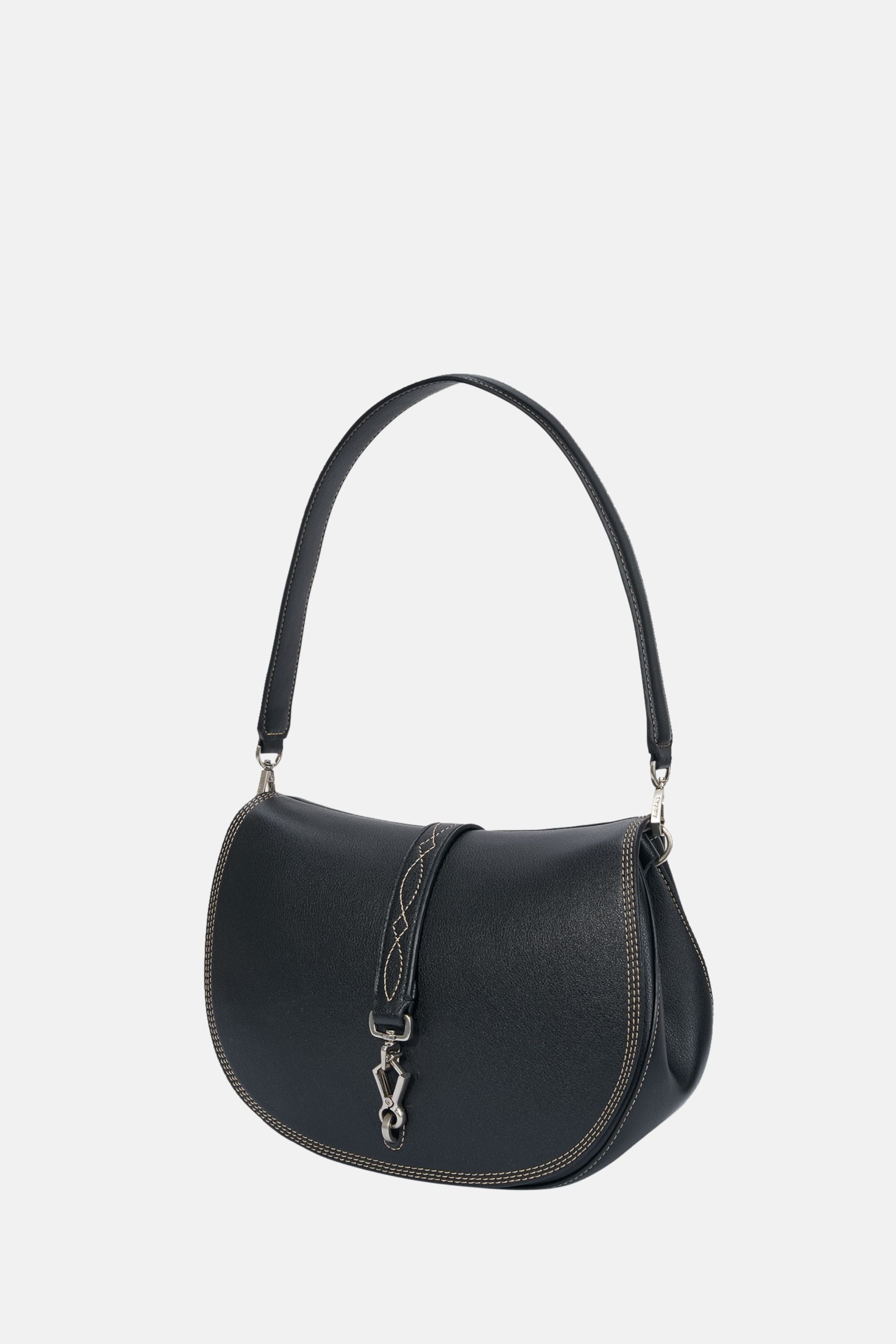 Western Stitch Saddle Bag - Black / One size