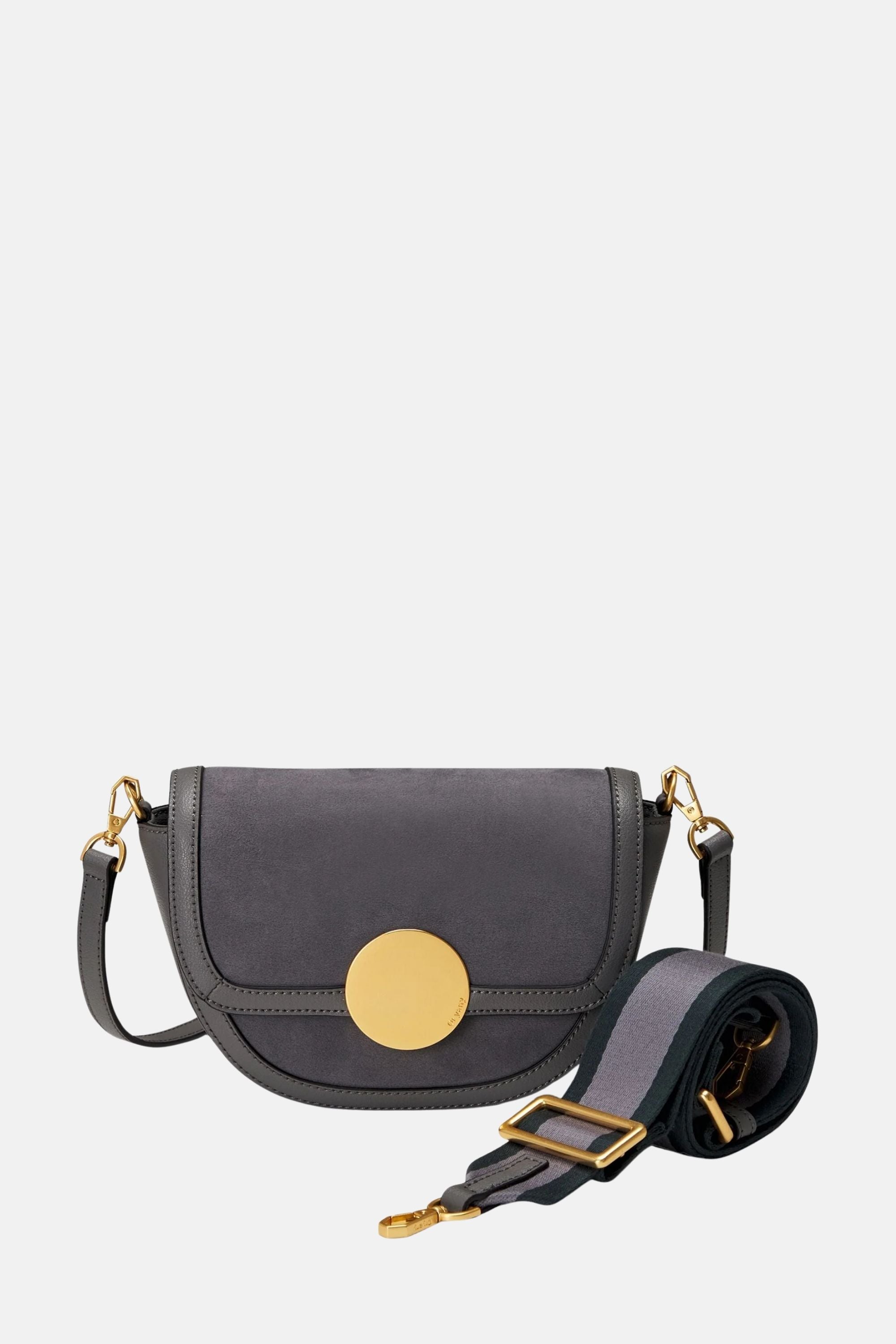 Oryany Lottie Suede  - Small Crossbody - Cool Grey / One size
