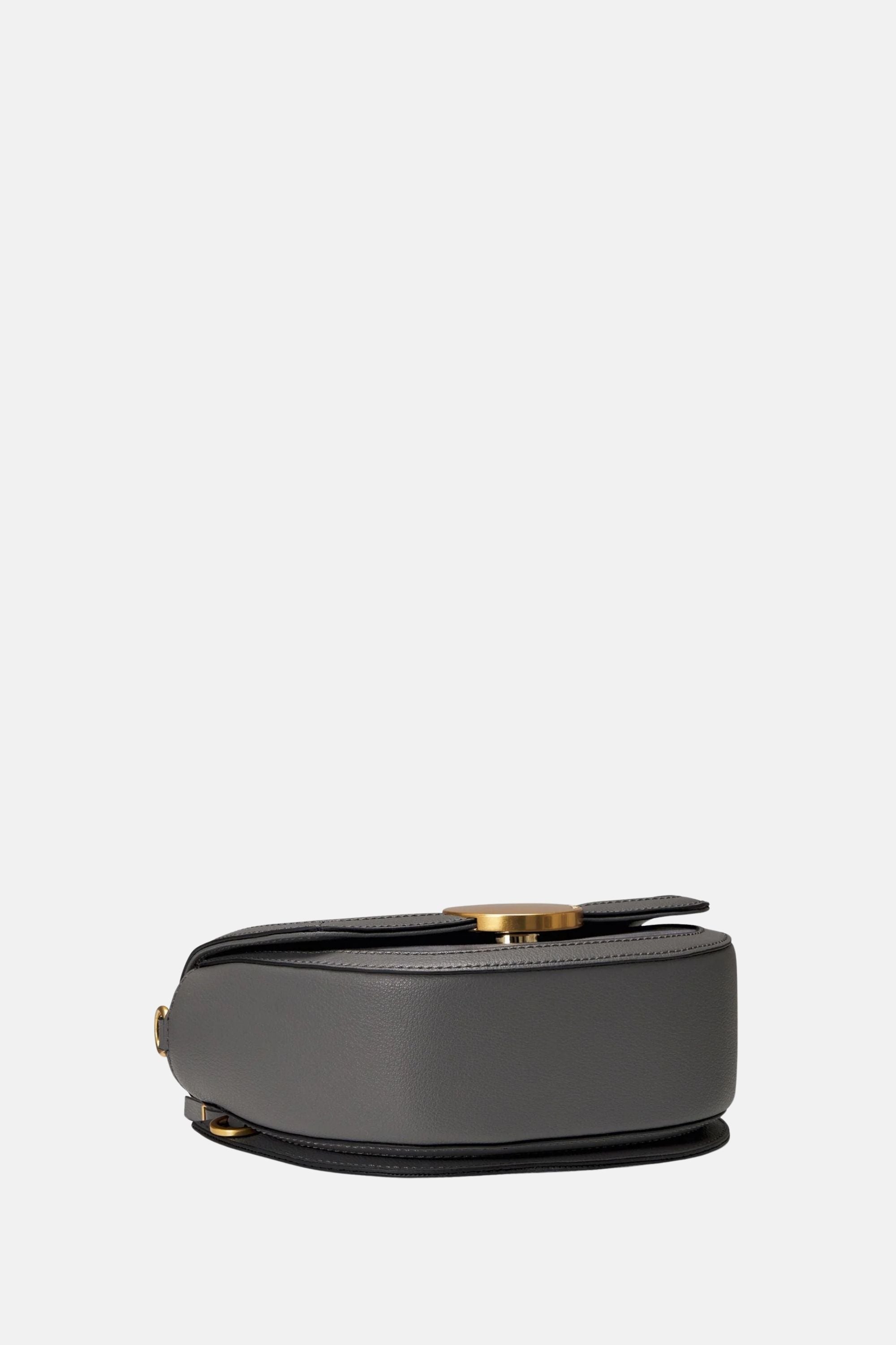 Oryany - Lottie Suede Saddle Crossbody – Small – Cool Grey