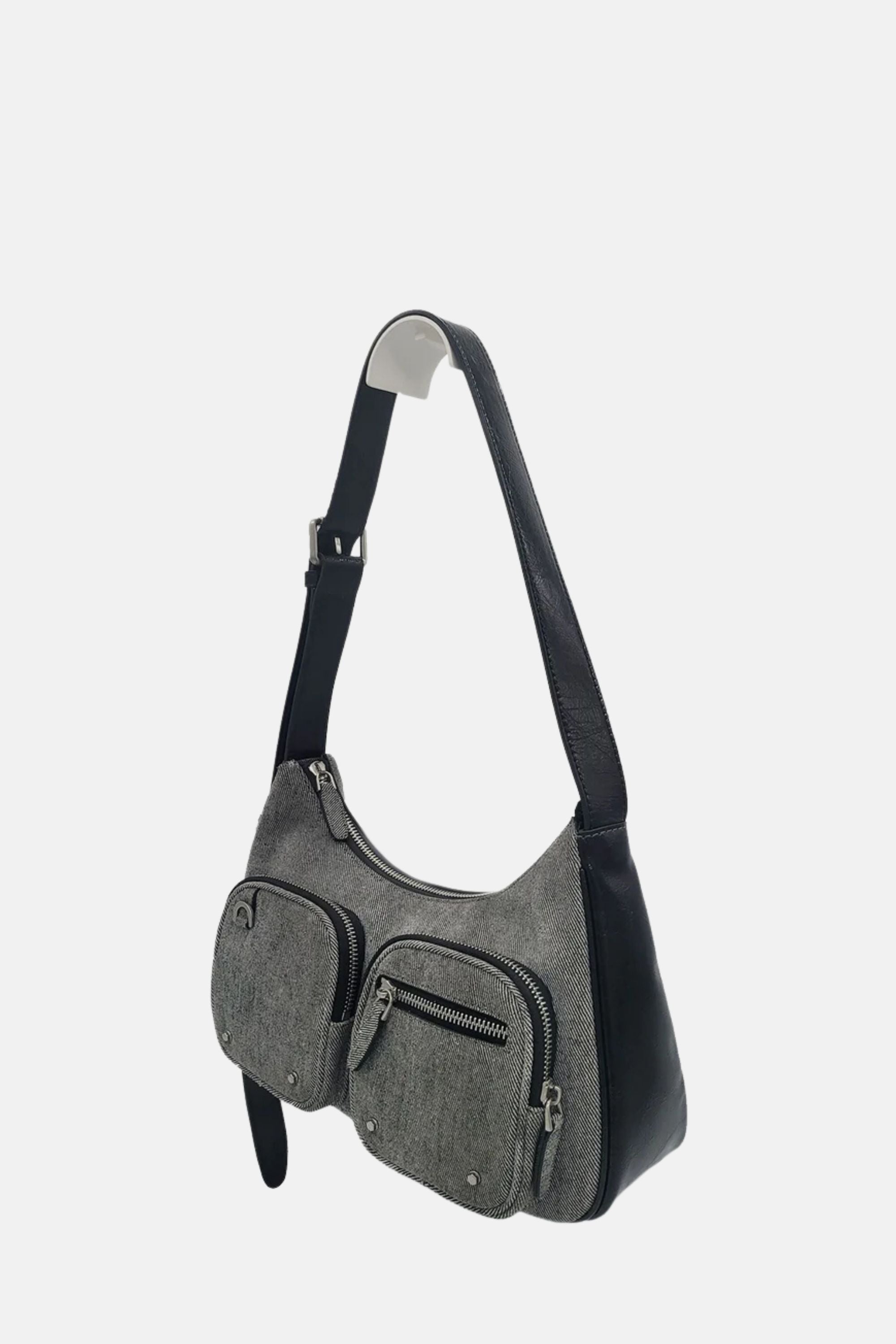 Out Pocket Shoulder - Medium Should Bag - Denim Black / One size